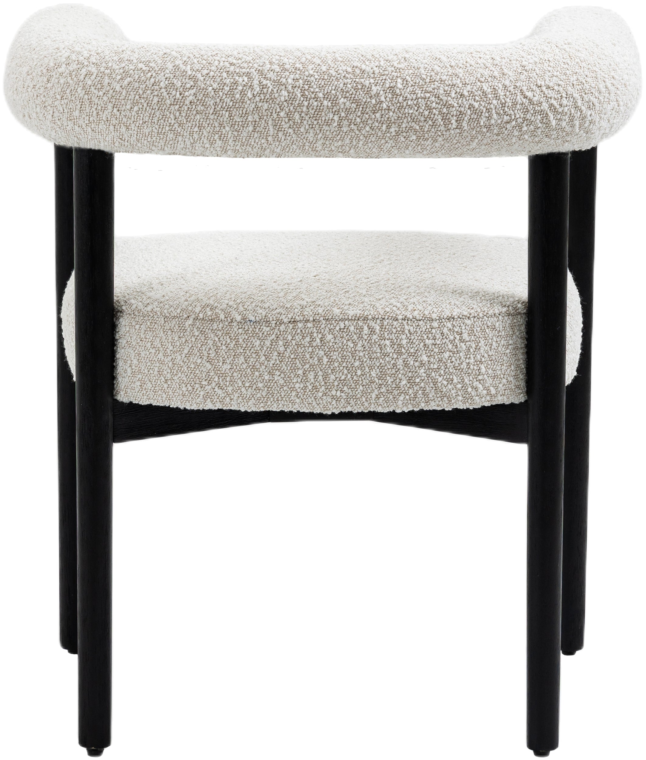 Hyatt Boucle Fabric Dining Chair - Black