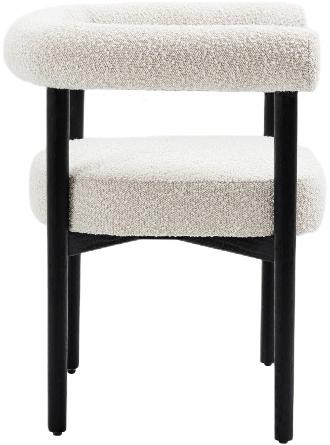 Hyatt Boucle Fabric Dining Chair - Black