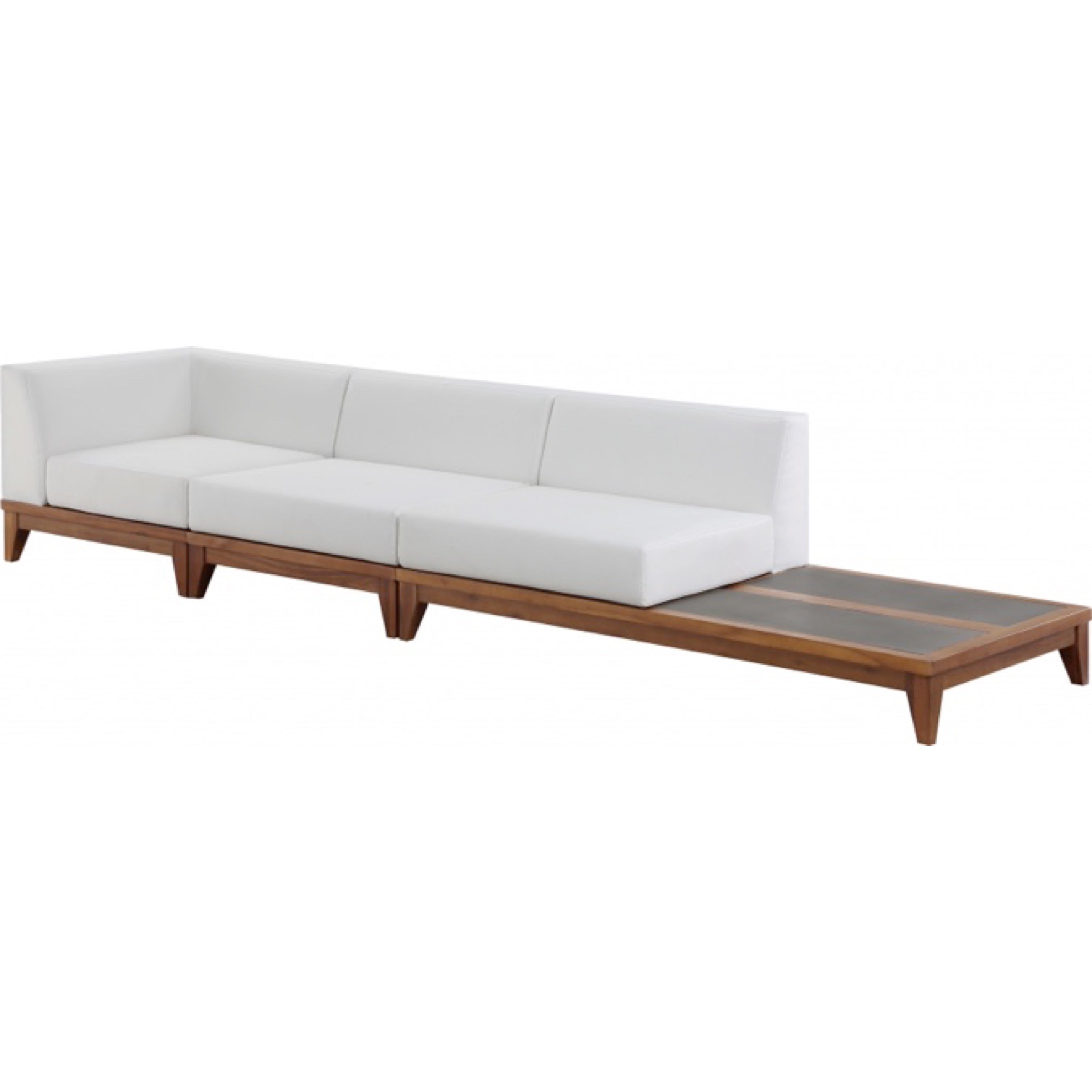 Rio Waterproof Modular 3 Piece Integrated Table Outdoor Sofa