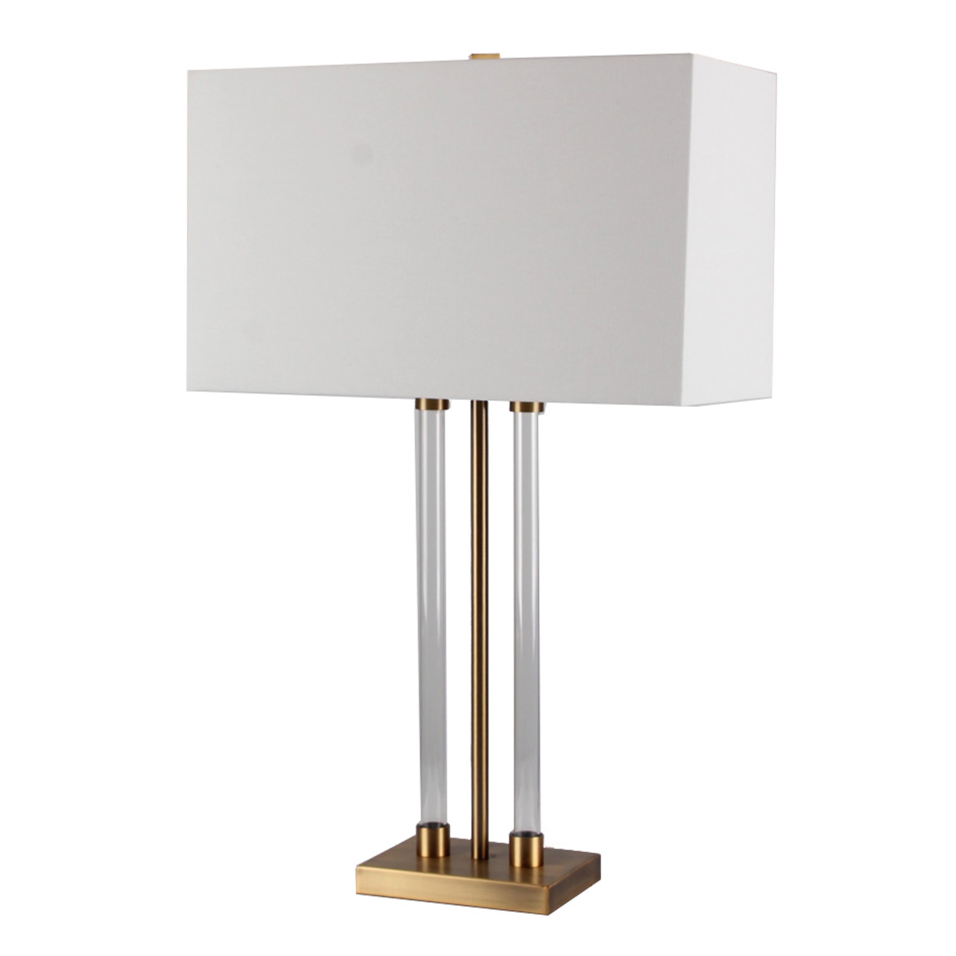 Crystal Table Lamp With Metal Base - Gold