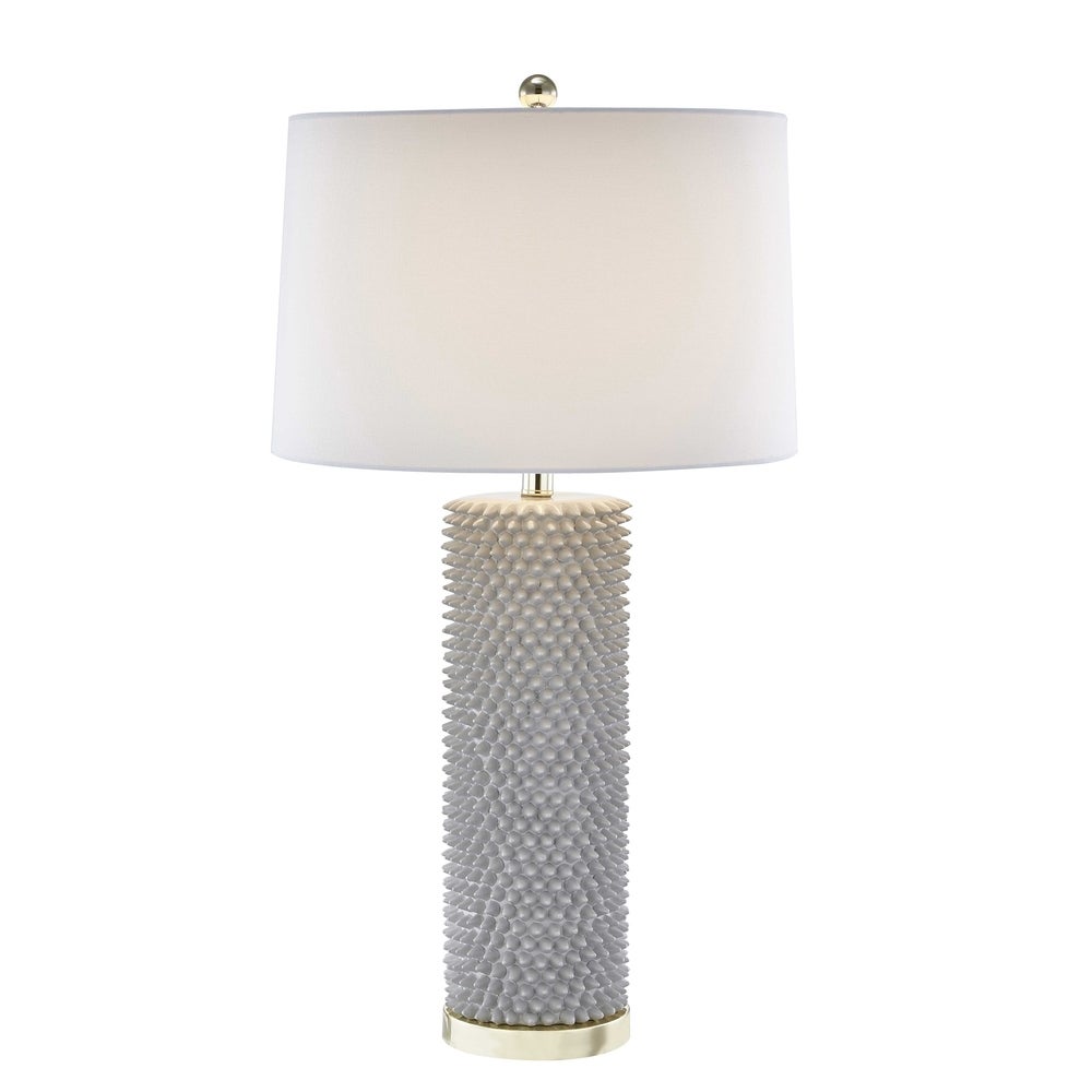 Resin Spiked Table Lamp - Gray