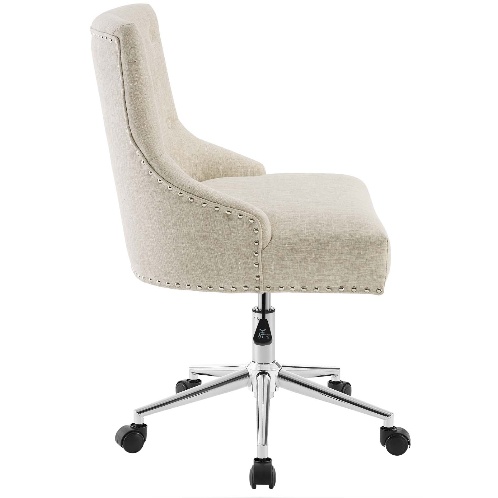 Regent Tufted Button Office Chair - Beige