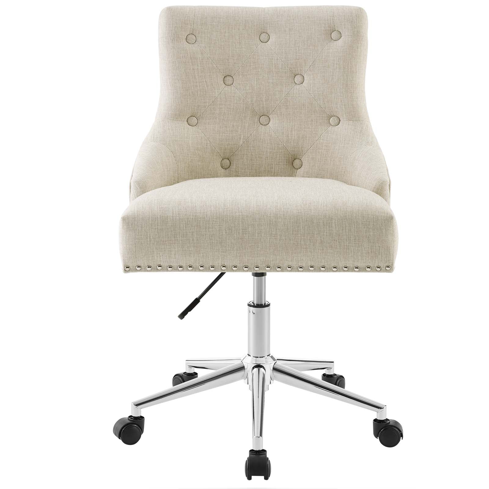 Regent Tufted Button Office Chair - Beige