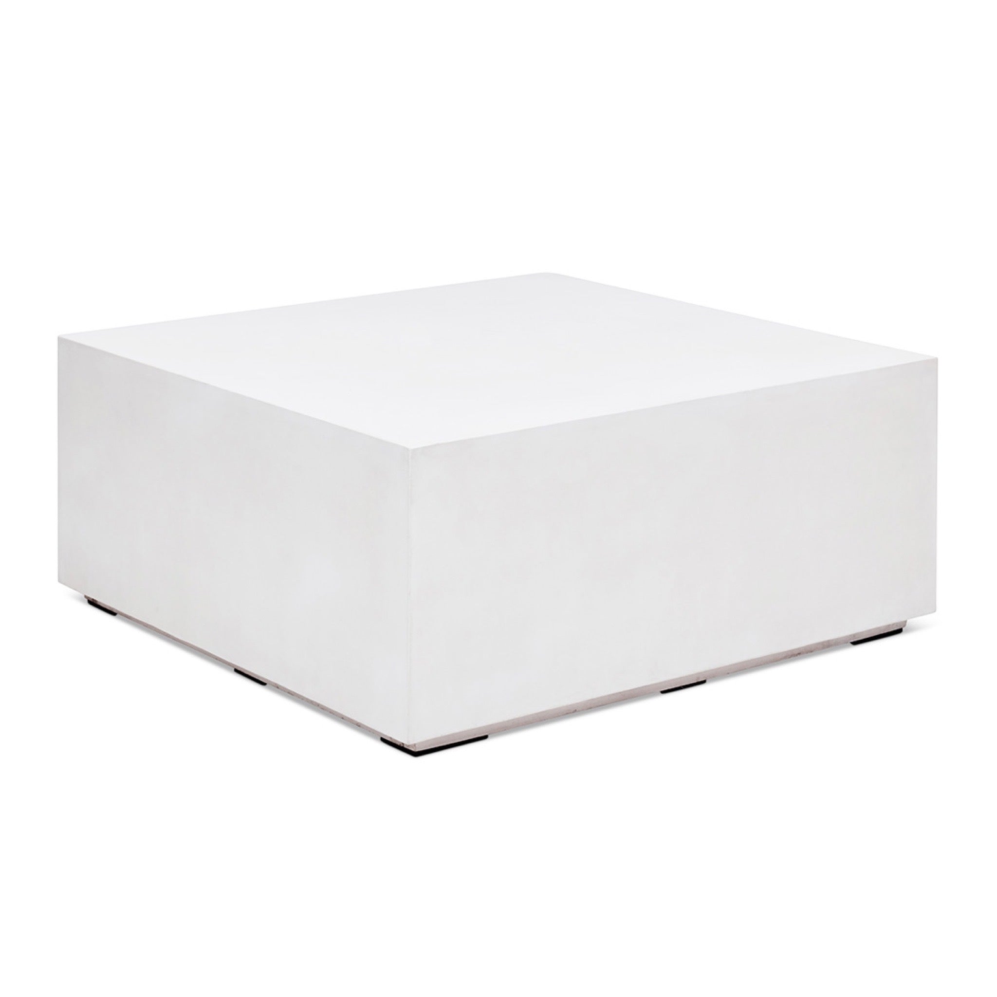 White square store block coffee table