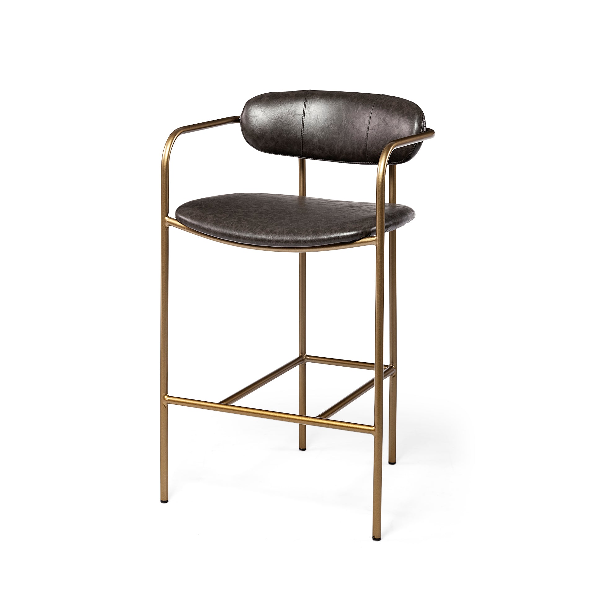 Sterling Counter Stool - Brown Vegan Leather