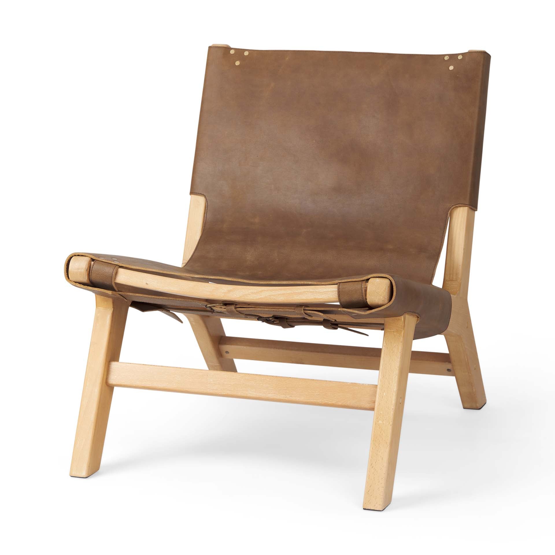 Larsen Accent Chair - Brown Leather