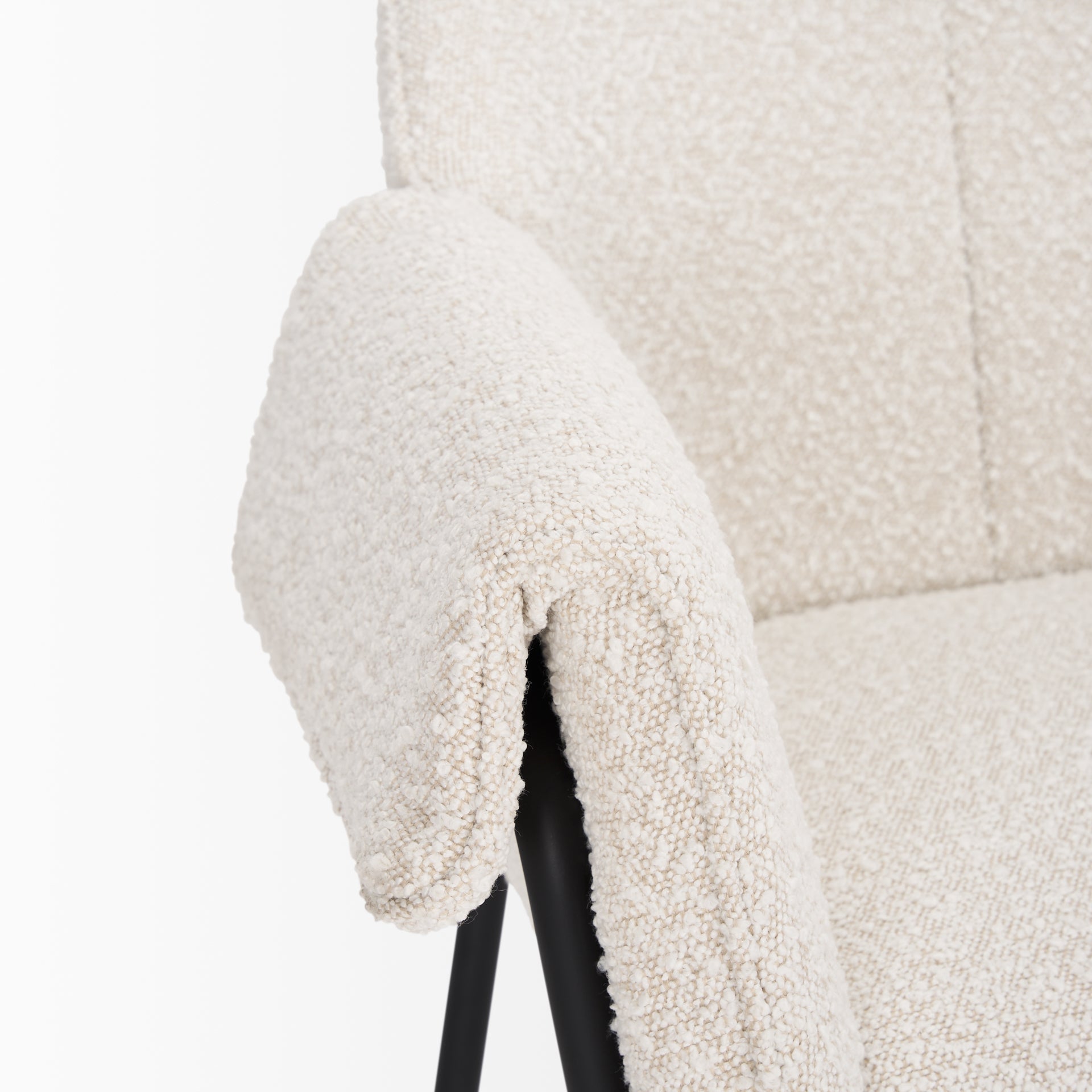 BRENTLY CREAM BOUCLE DINING CHAIR - SET OF 2