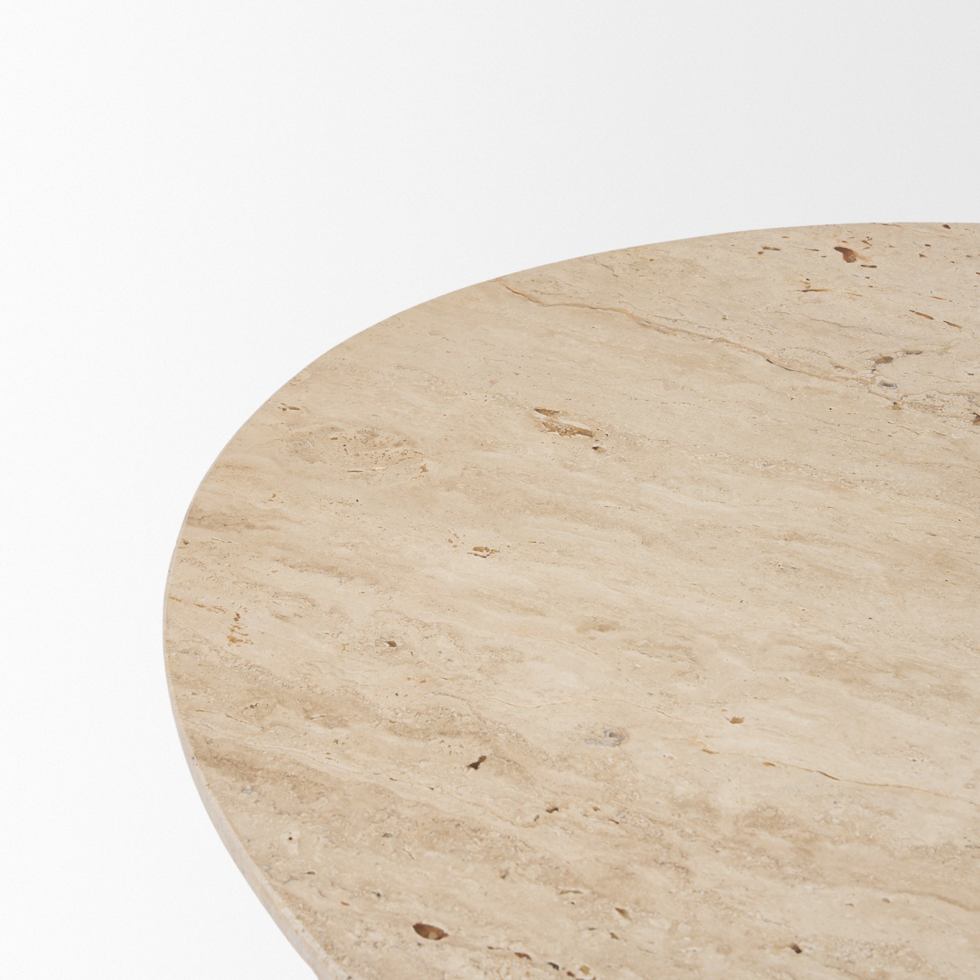 Sila Travertine Oval Coffee Table