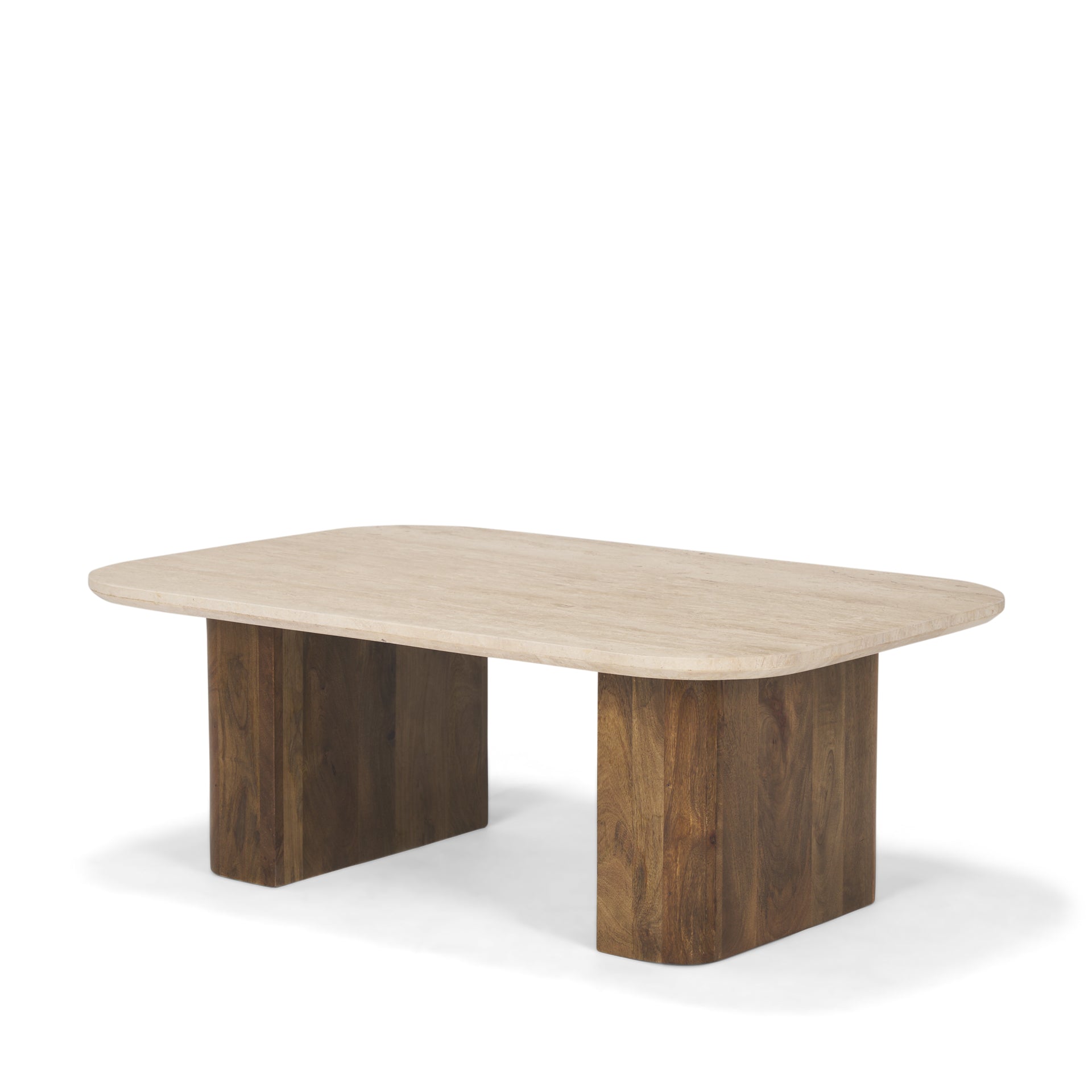 Sila Travertine Rectangle Coffee Table