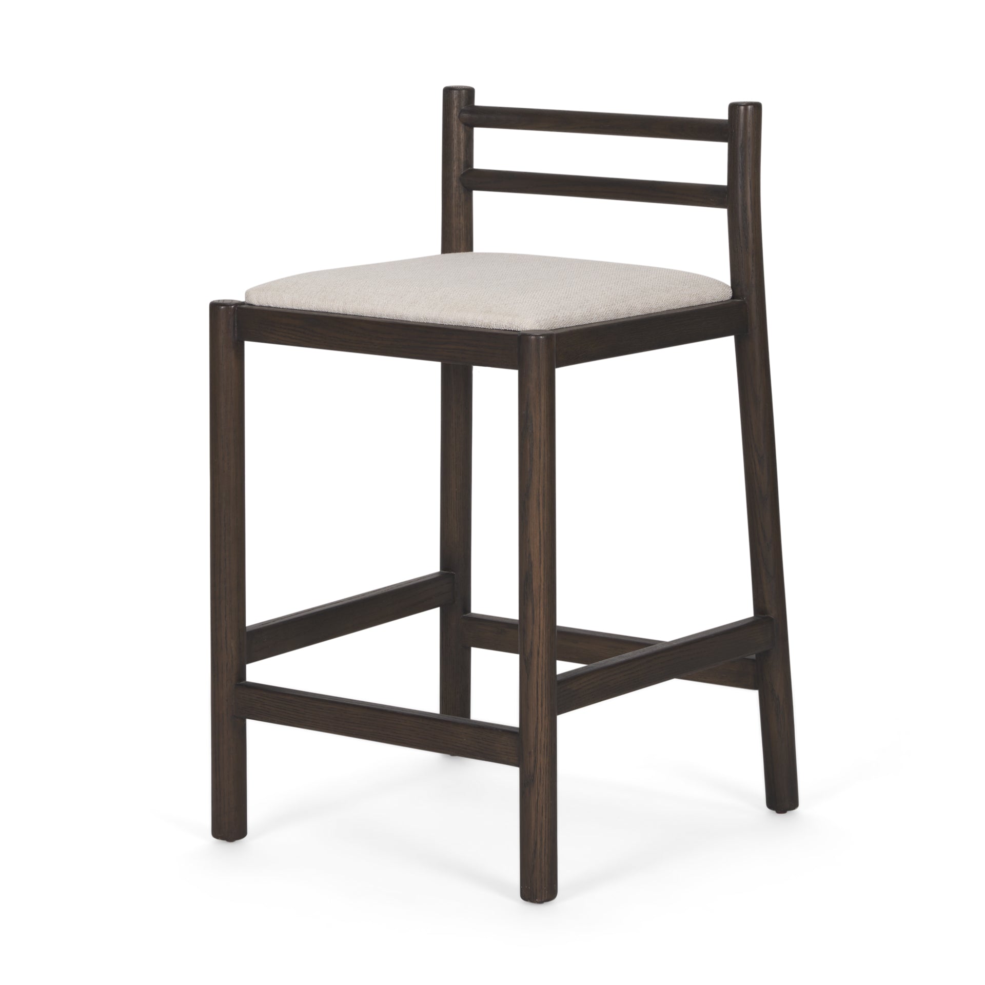 Sara Counter Stool - Dark Brown Wood