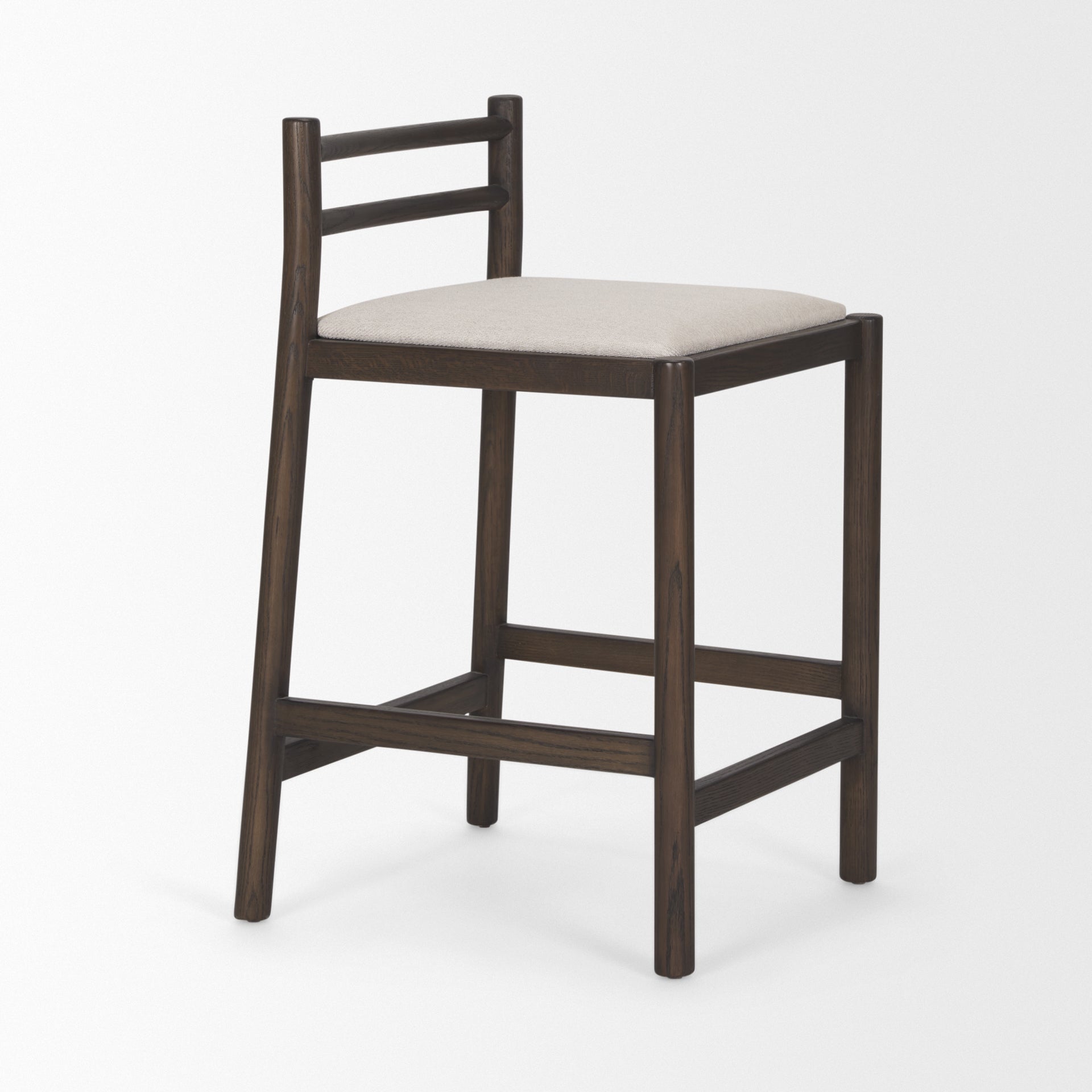 Sara Counter Stool - Dark Brown Wood