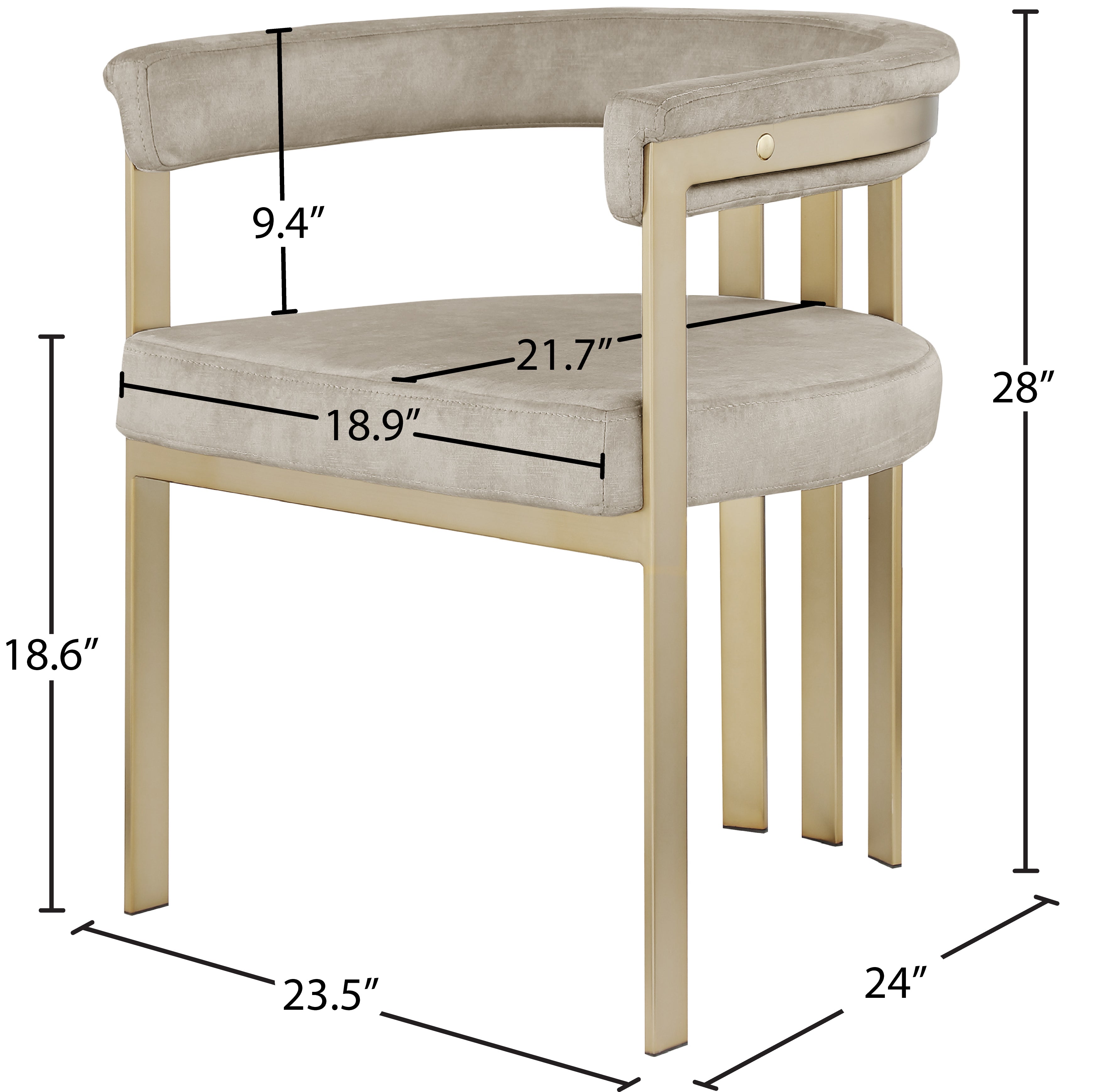 Marcie Dining Chair - Stone