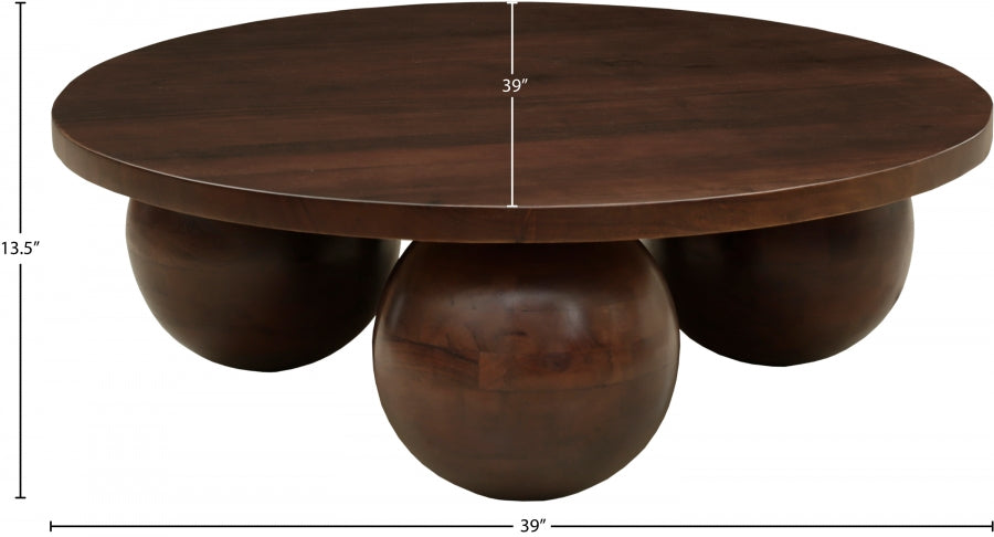 Spherical Coffee Table - Brown Walnut