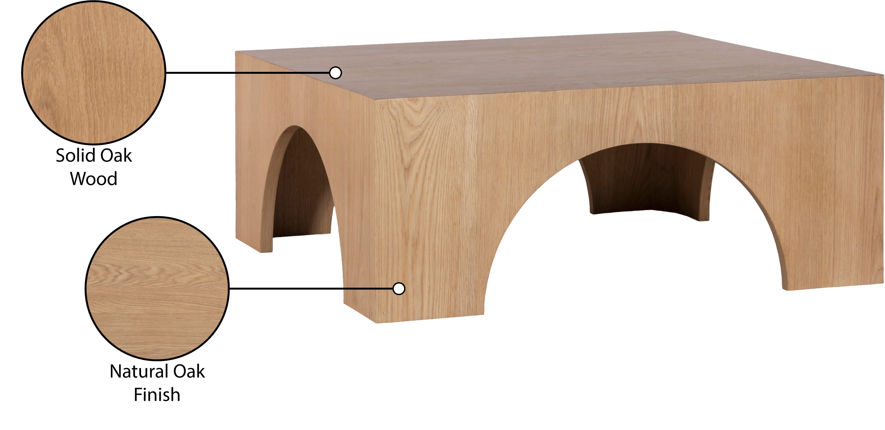 Arch Coffee Table - Natural Oak