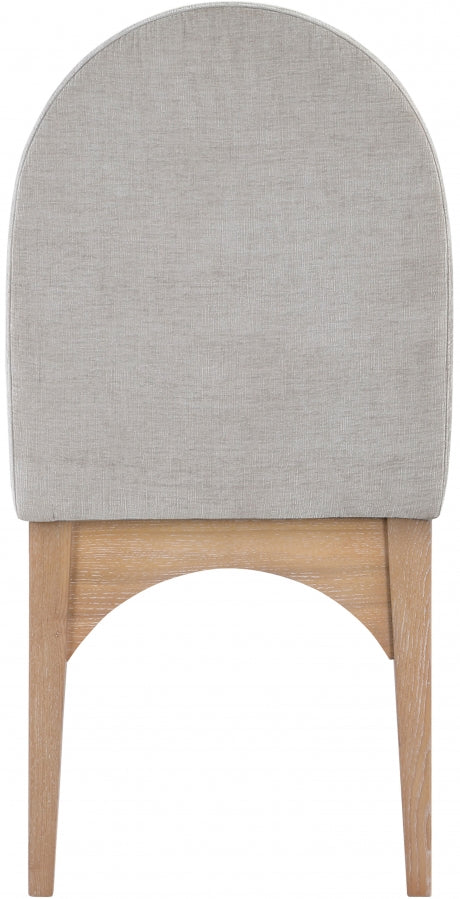 Astoria Chenille Fabric Dining Side Chair - Grey Natural Ash