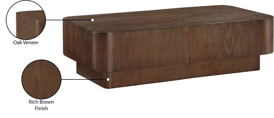 Oakley Coffee Table - Rich Brown