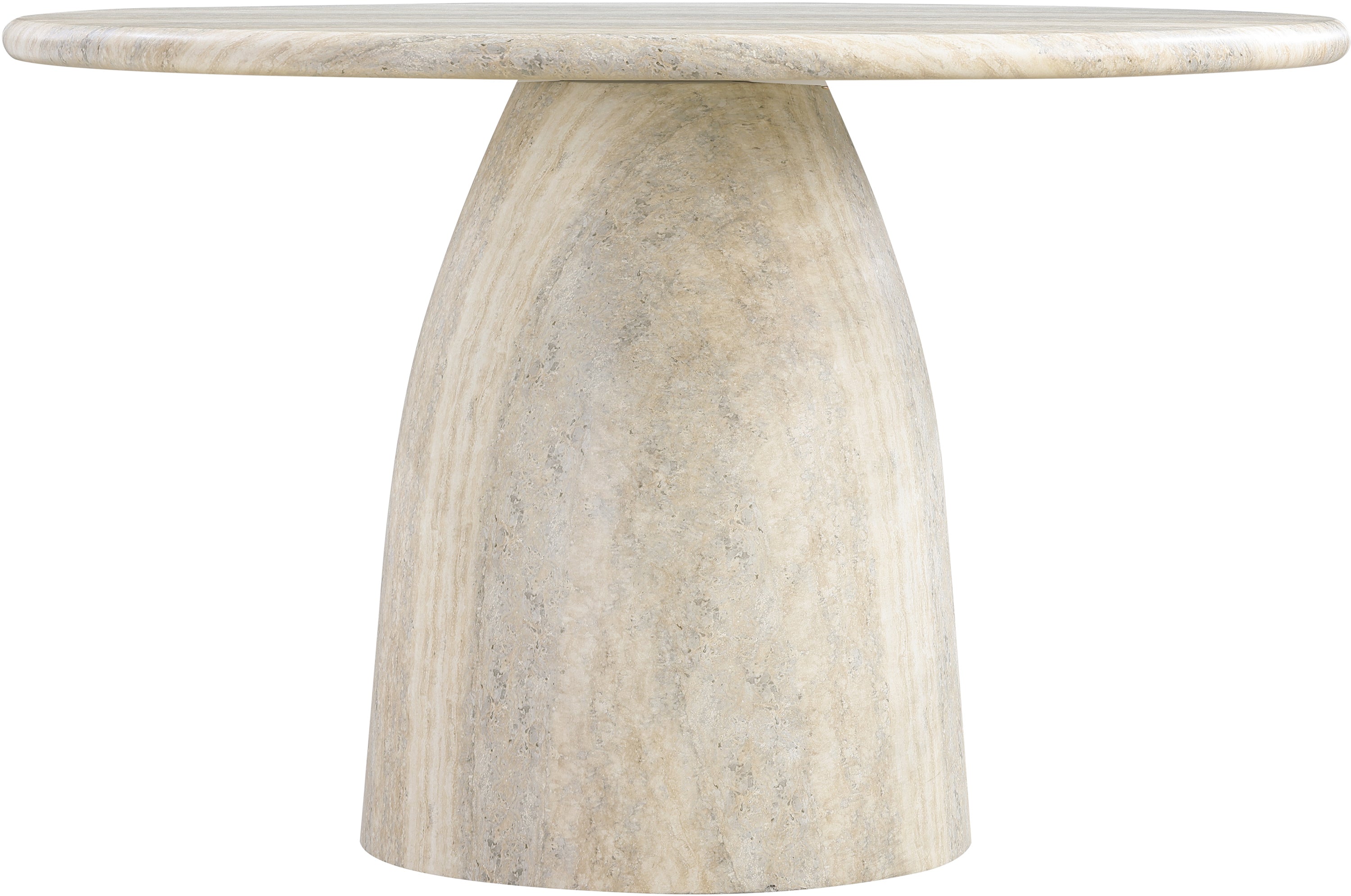 Zena Travertine Concrete Round Dining Table