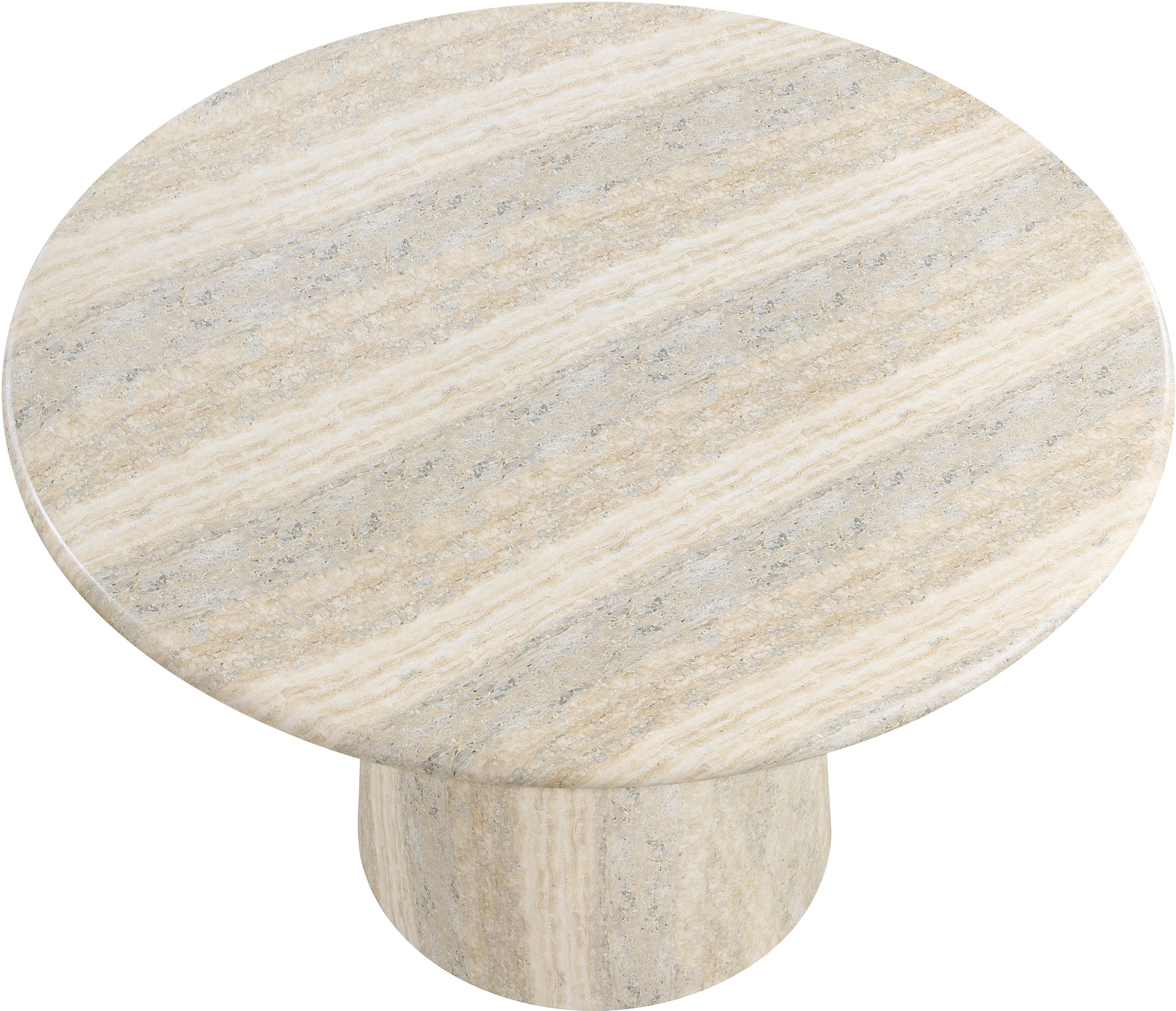 Zena Travertine Concrete Round Dining Table