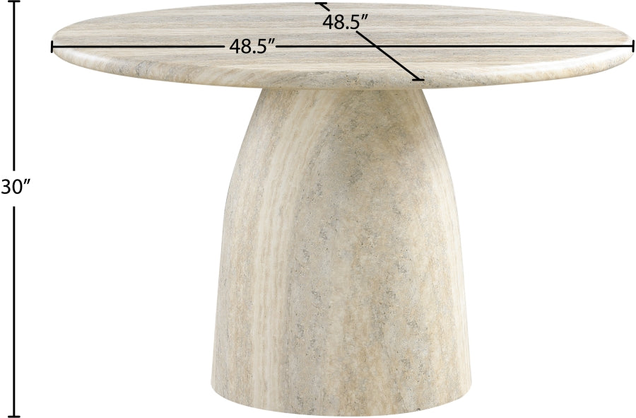 Zena Travertine Concrete Round Dining Table