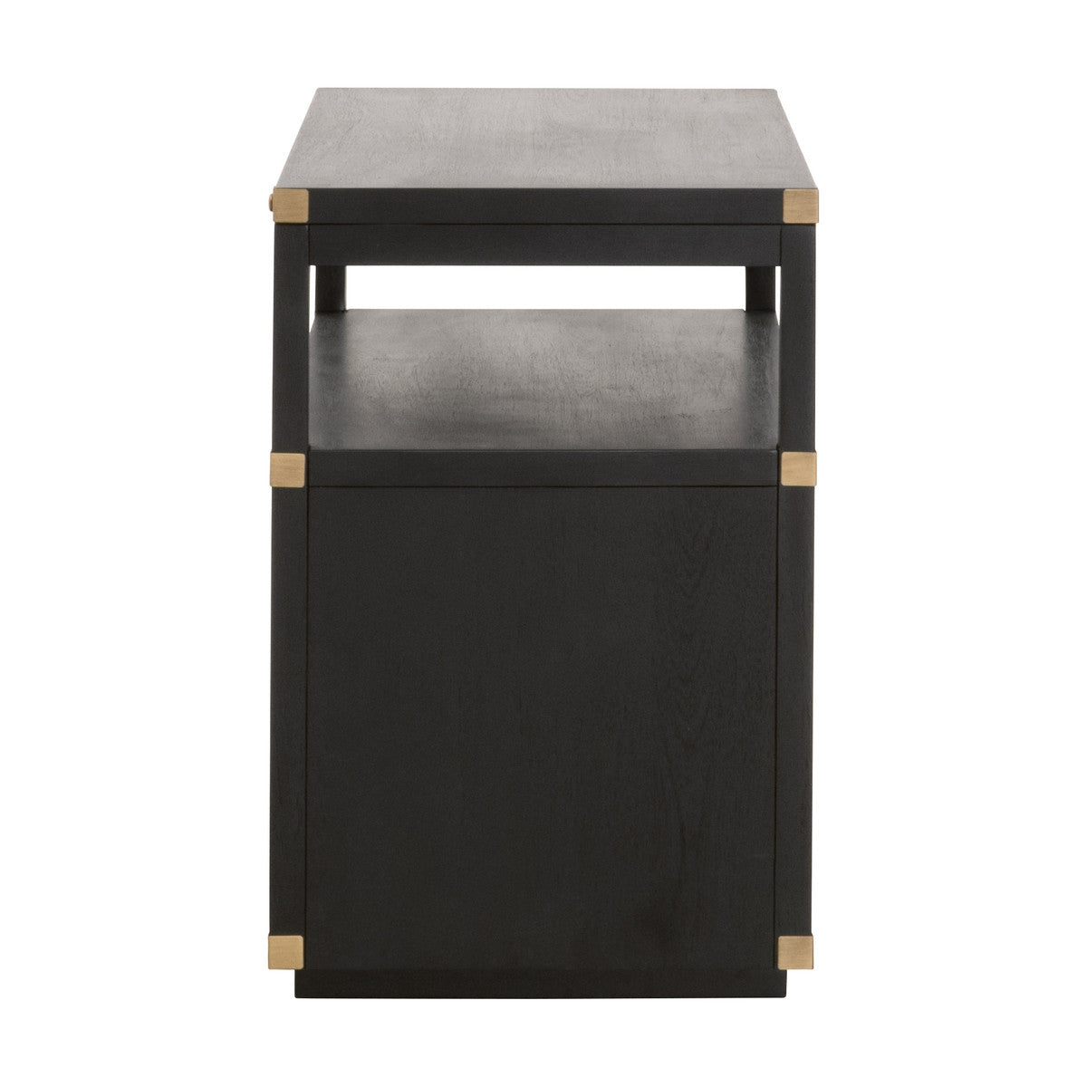 Bradley 2-Drawer Nightstand - Brushed Black