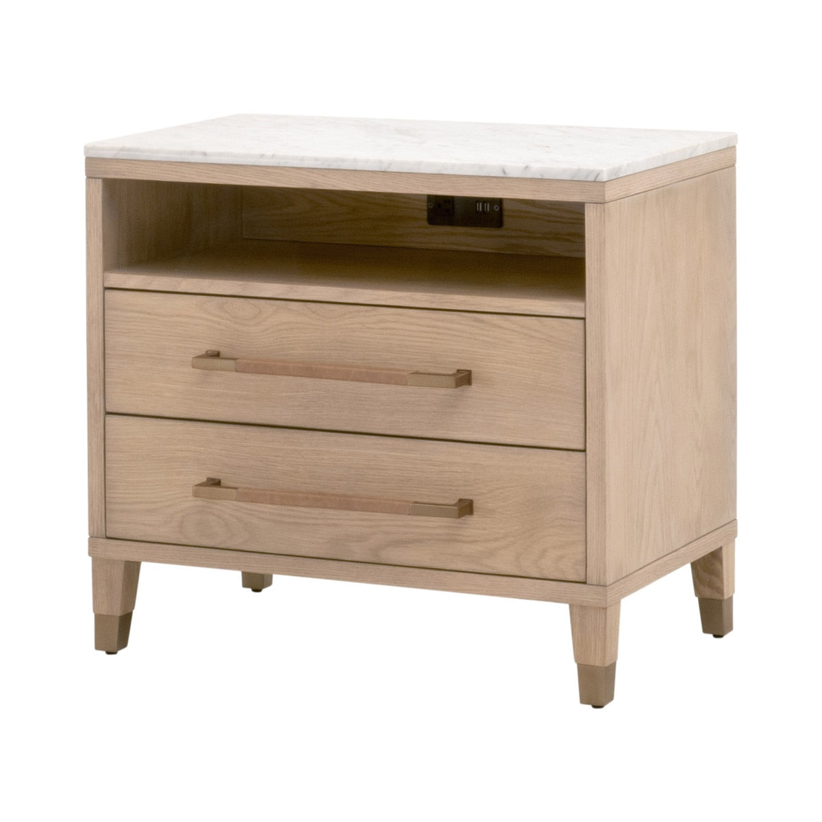 Cambria 2-Drawer Nightstand - Natural Oak