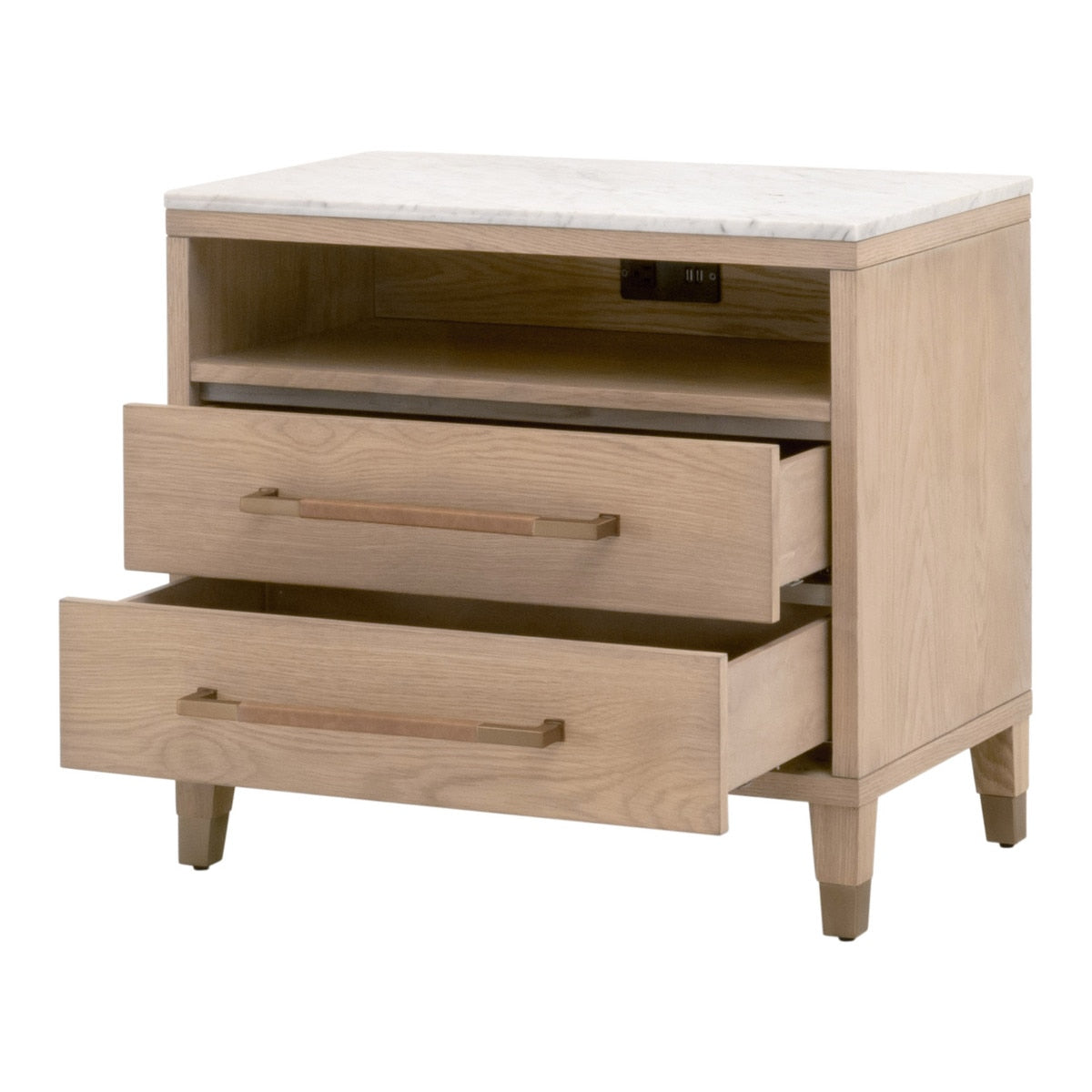 Cambria 2-Drawer Nightstand - Natural Oak