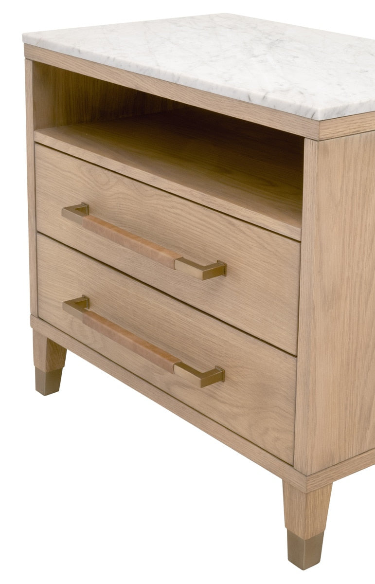 Cambria 2-Drawer Nightstand - Natural Oak