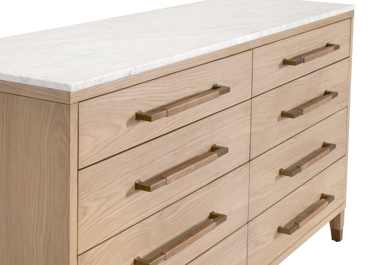 Cambria 8-Drawer Double Dresser - Natural Oak