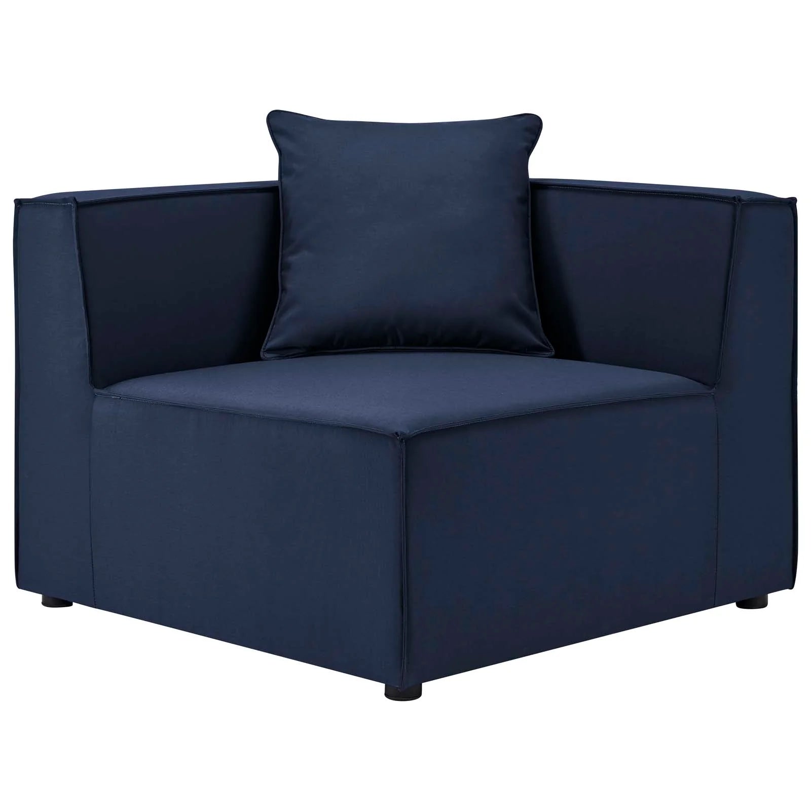 Luna Outdoor 5 Piece Modular Patio Corner Sectional - Navy