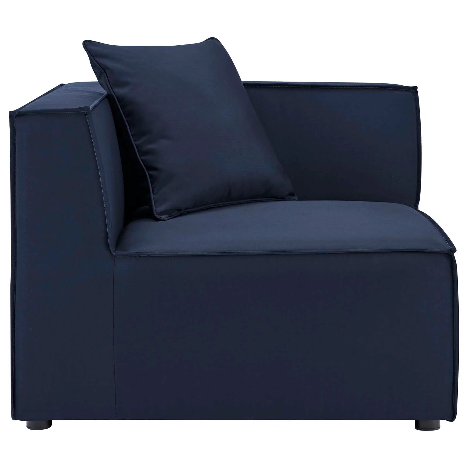 Luna Outdoor 5 Piece Modular Patio Corner Sectional - Navy