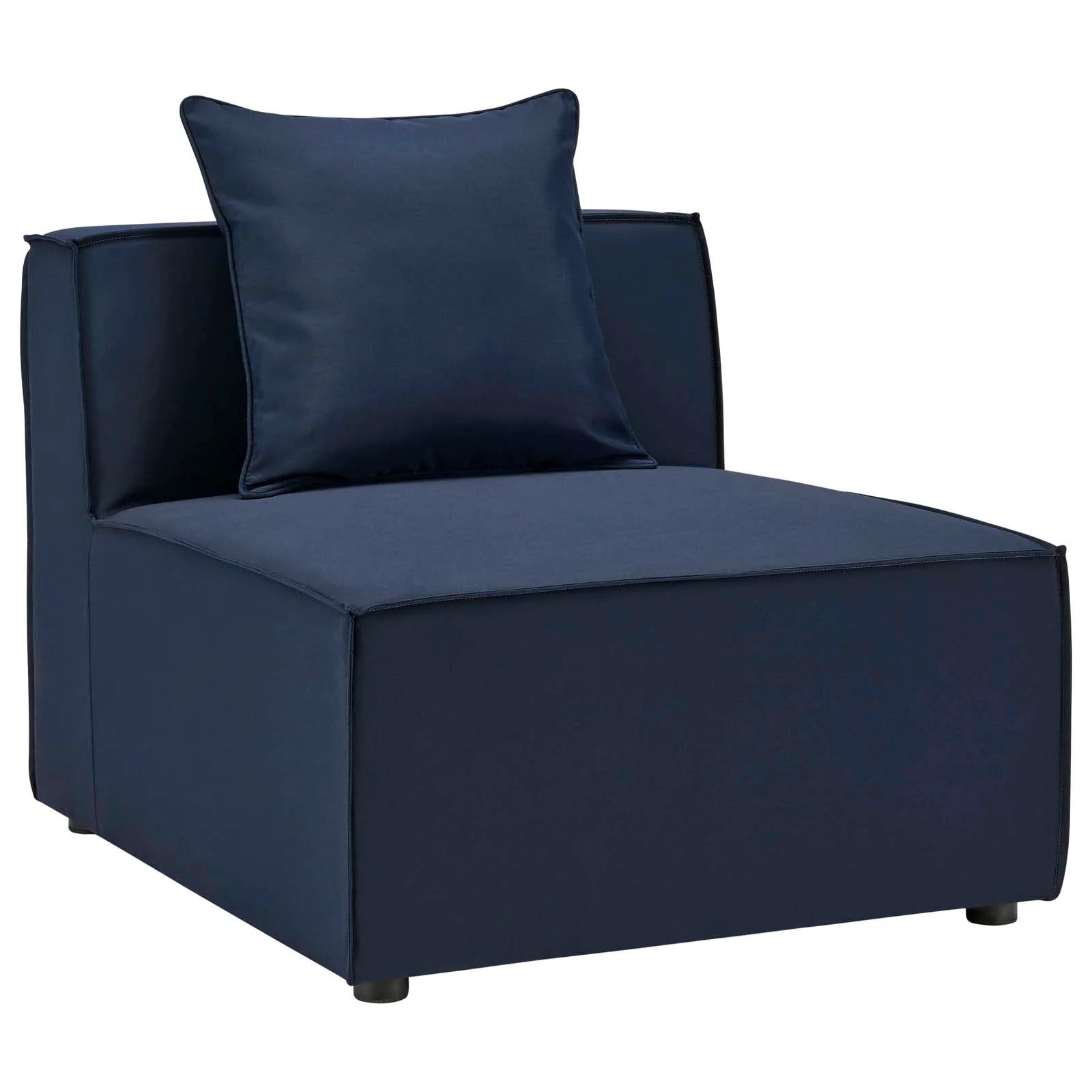 Luna Outdoor 4 Piece Modular Patio Sectional - Navy