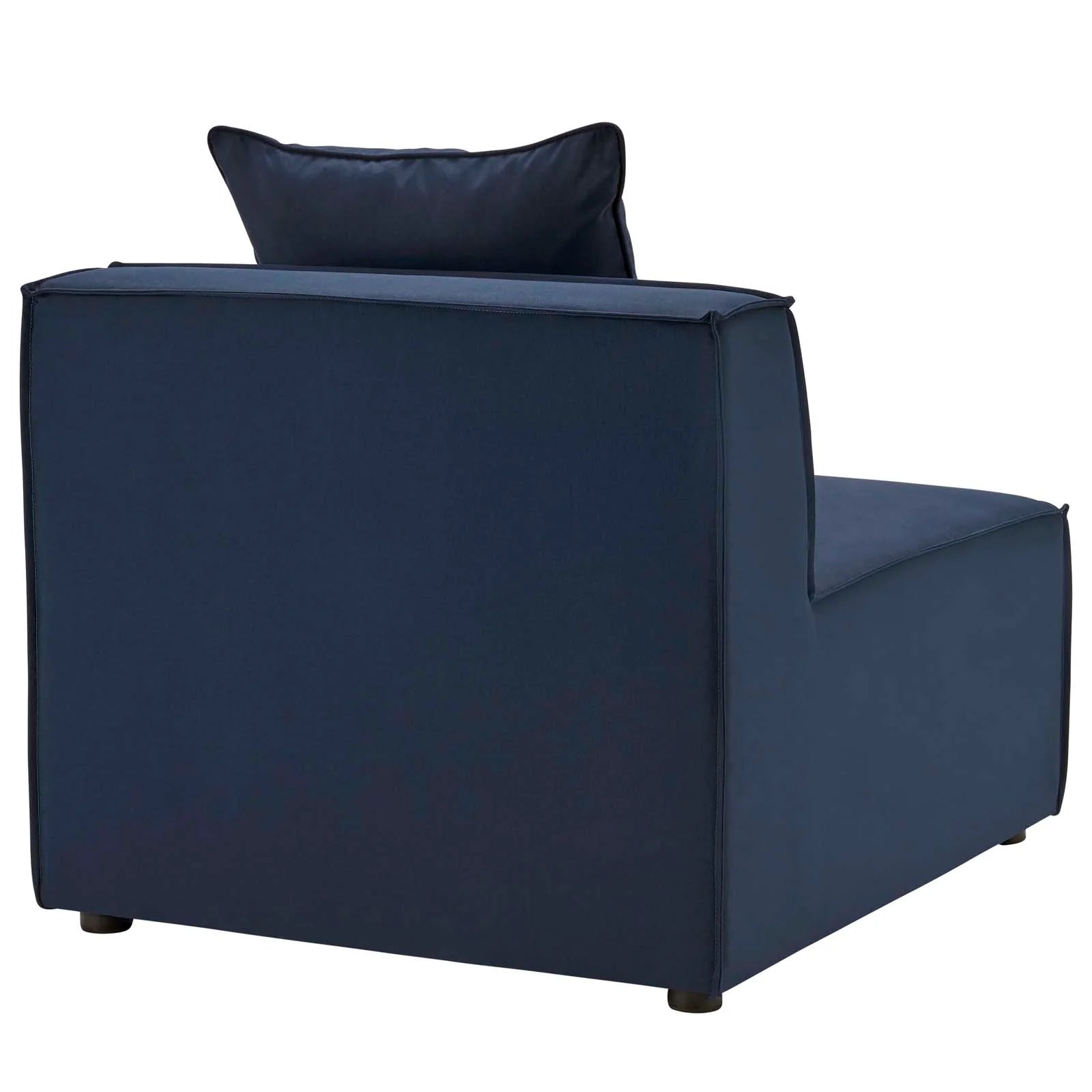 Luna Outdoor 5 Piece Modular Patio Corner Sectional - Navy