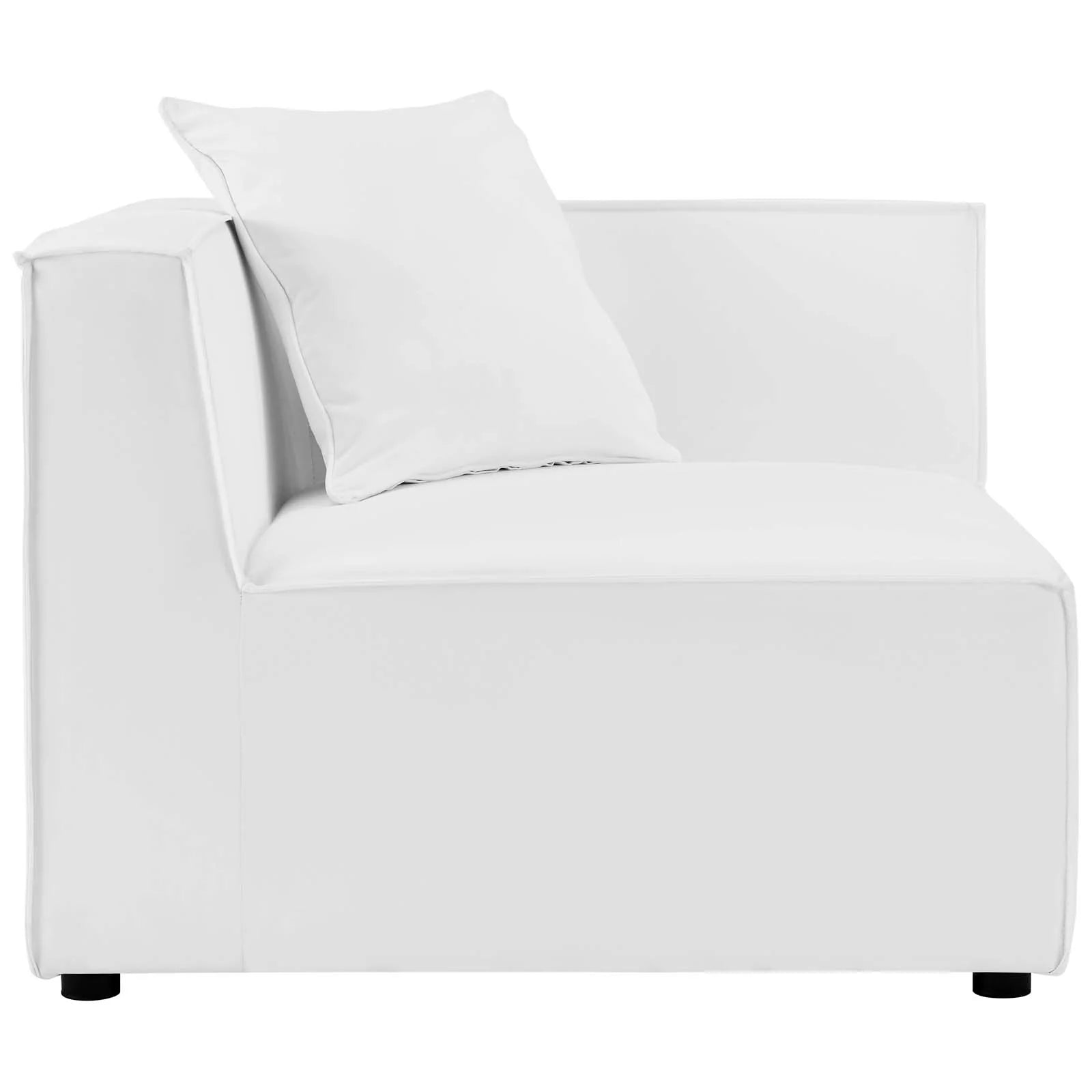 Luna Outdoor 3 Piece Modular Patio Sectional - White