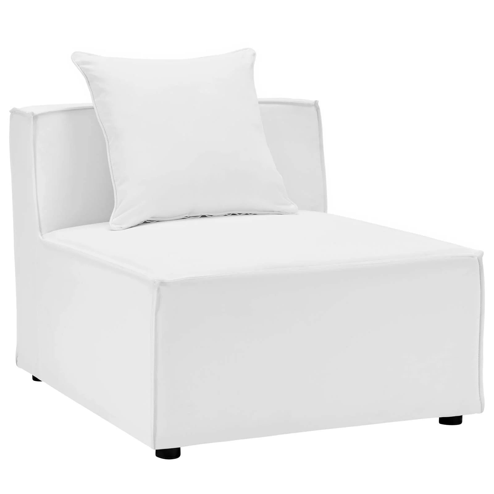 Luna Outdoor 3 Piece Modular Patio Sectional - White