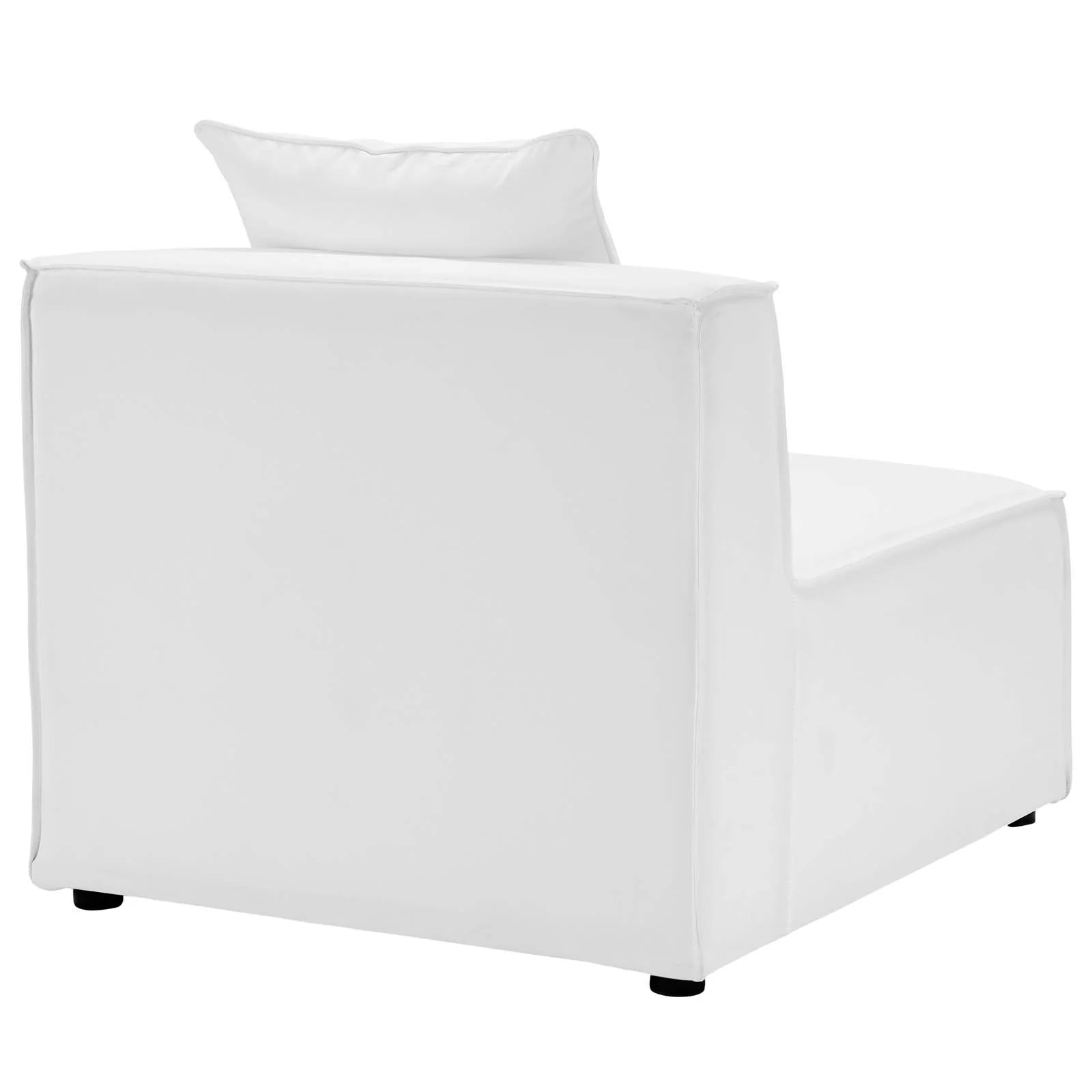 Luna Outdoor 3 Piece Modular Patio Sectional - White