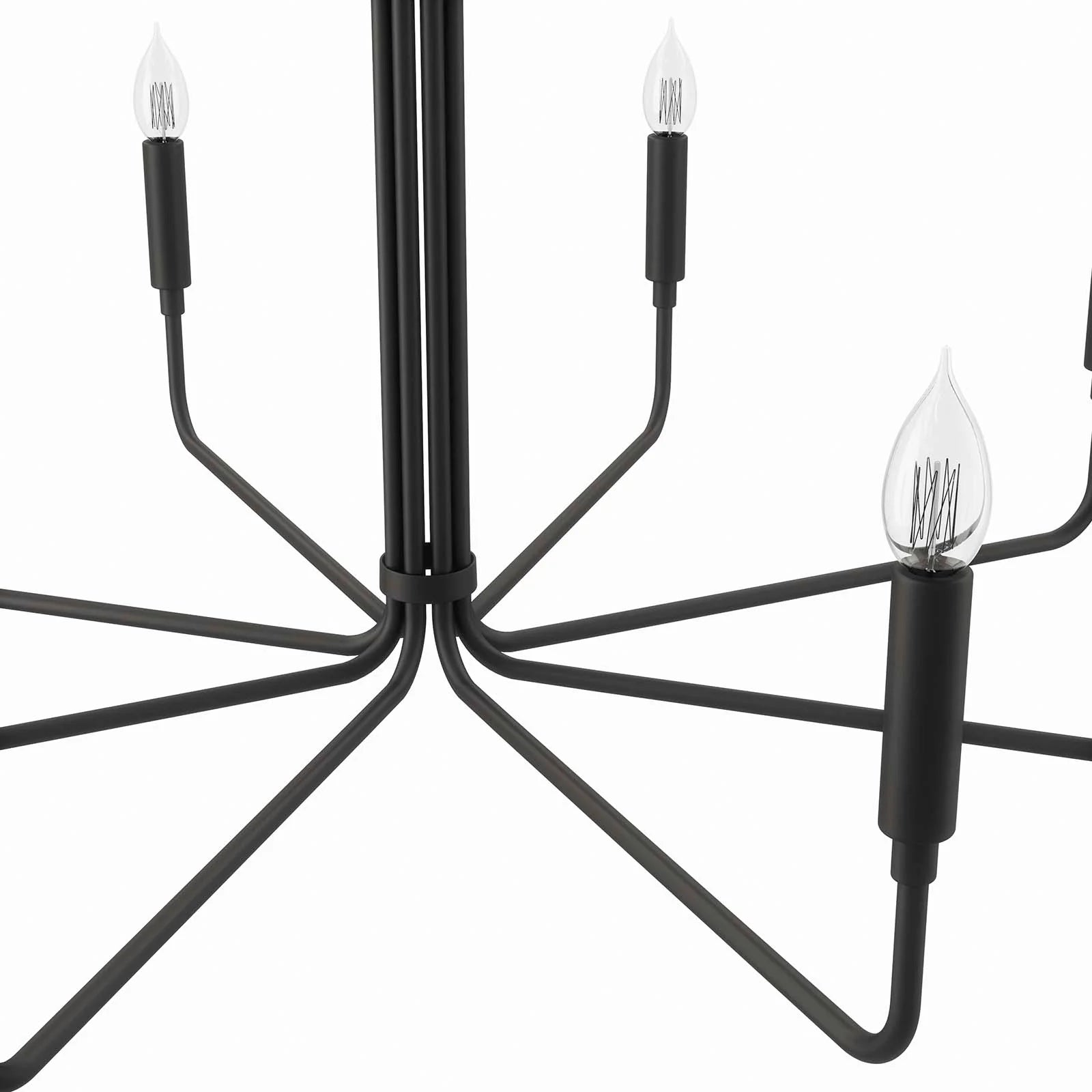 Rekindle 8-Light Chandelier - Black