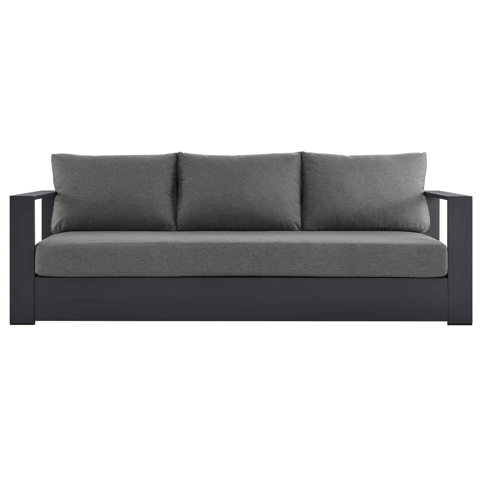 Sol Outdoor Patio Sofa - Charcoal/Gray