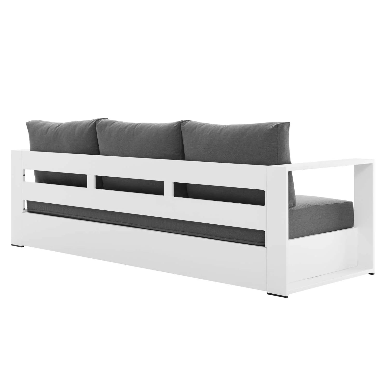 Sol Outdoor Patio Sofa - Charcoal/White