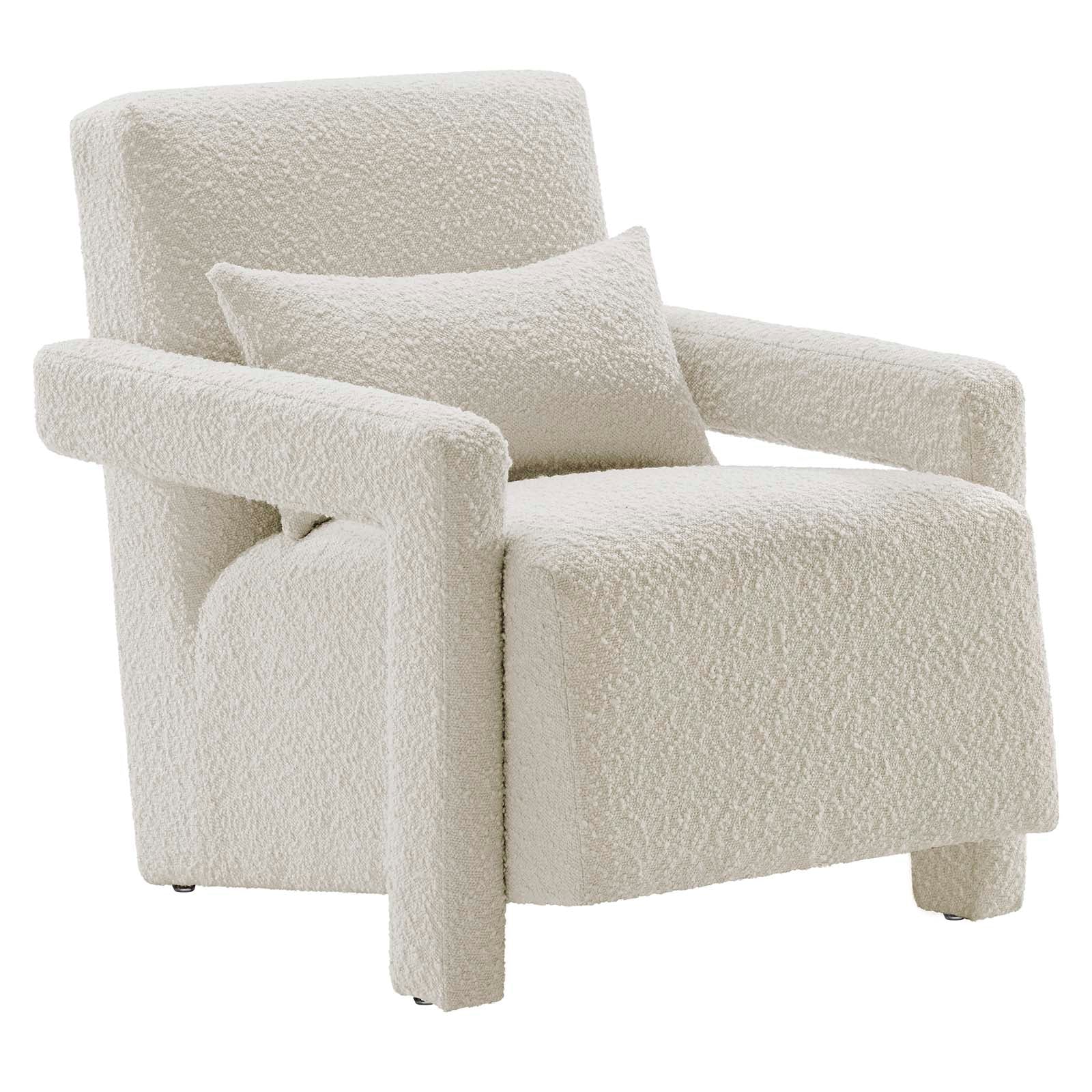 Mirage Boucle Accent Chair - Ivory
