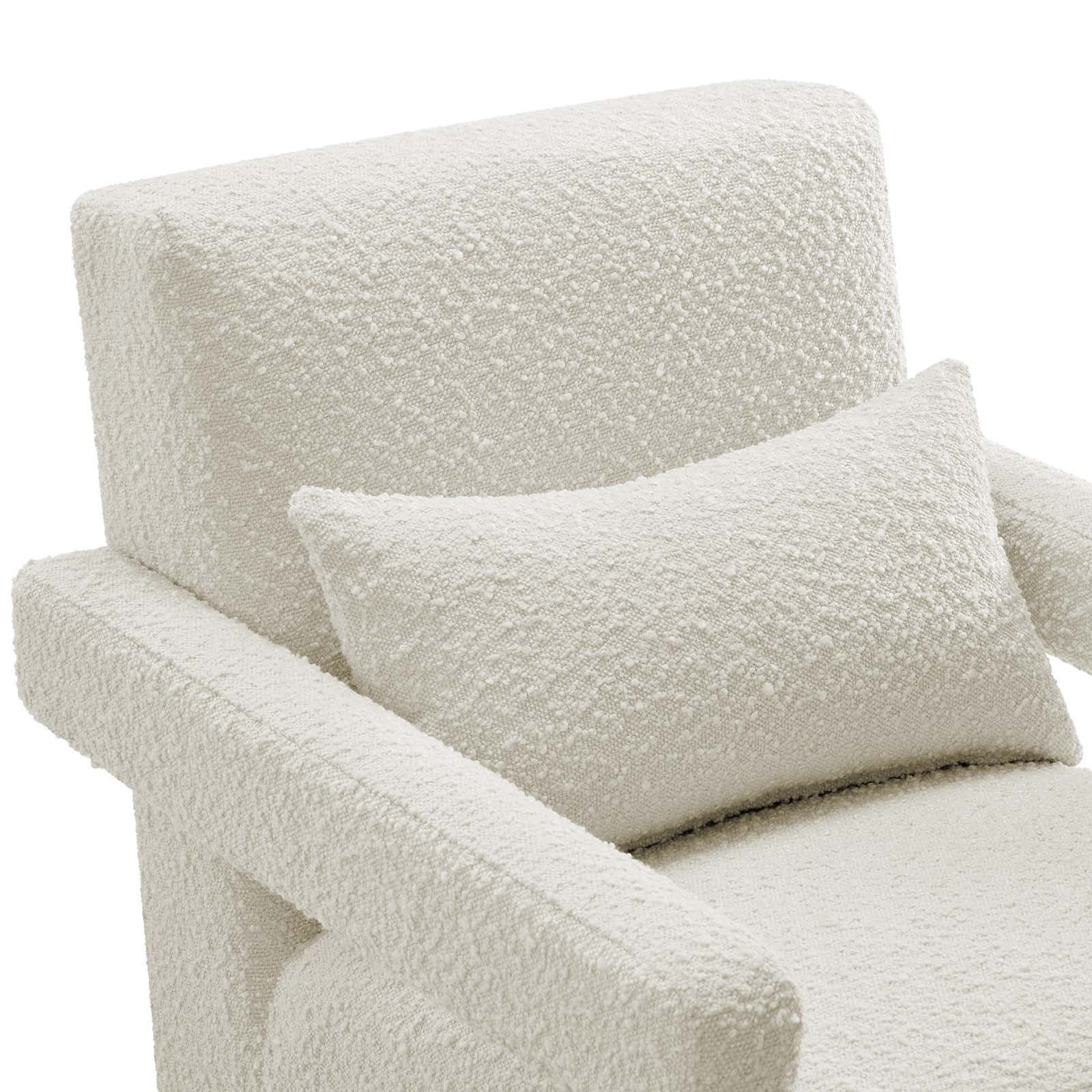 Mirage Boucle Accent Chair - Ivory