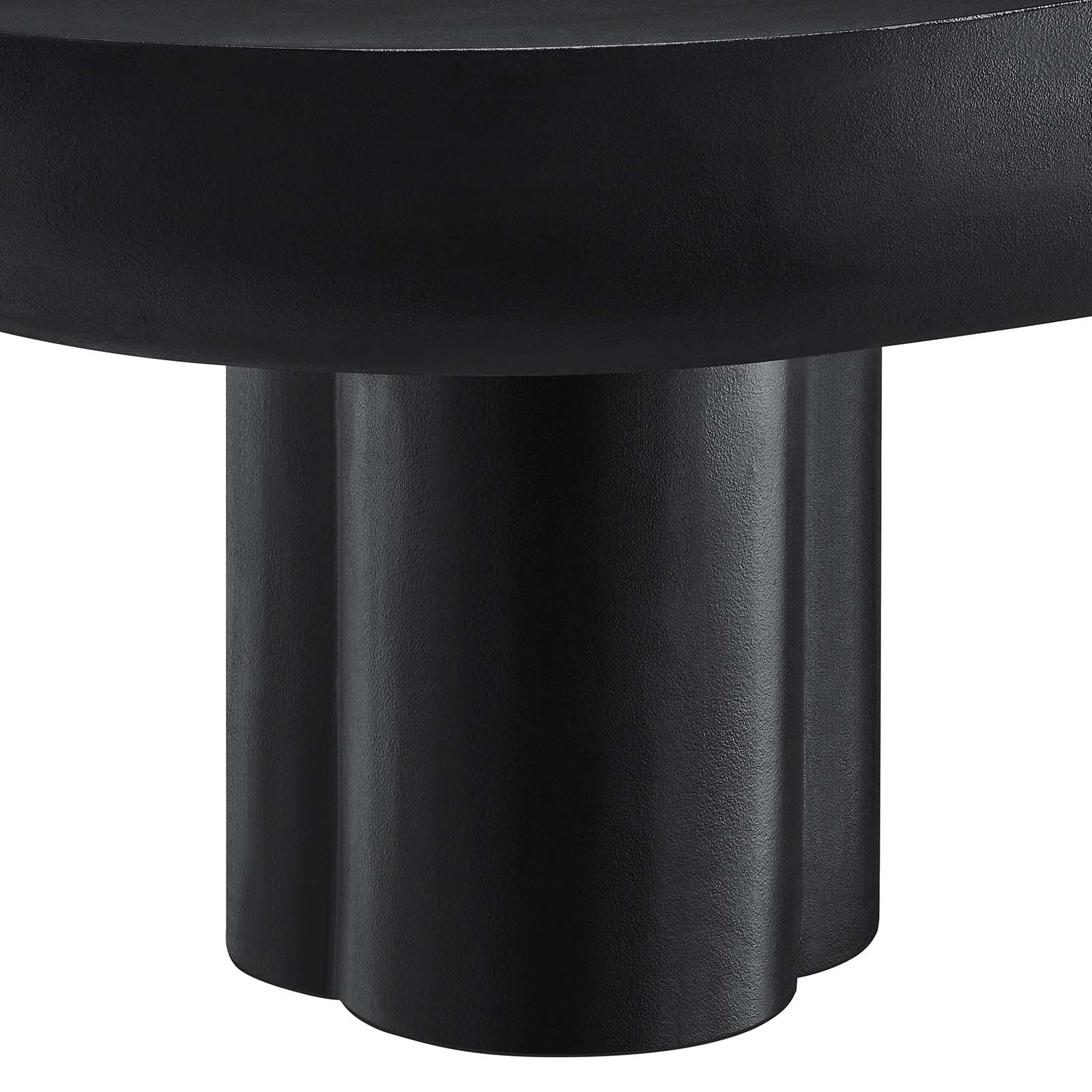 CASPER OVAL CONCRETE COFFEE TABLE - BLACK