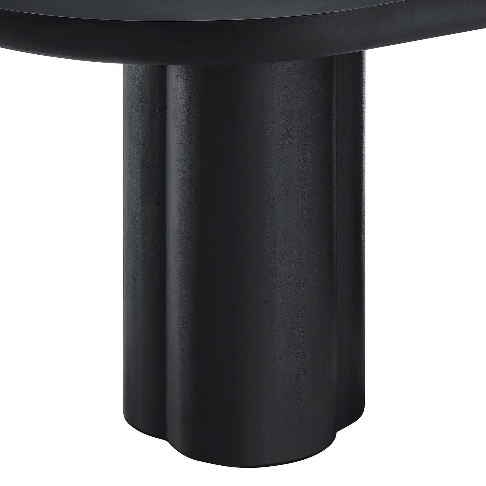 Casper Oval Concrete Dining Table - Black