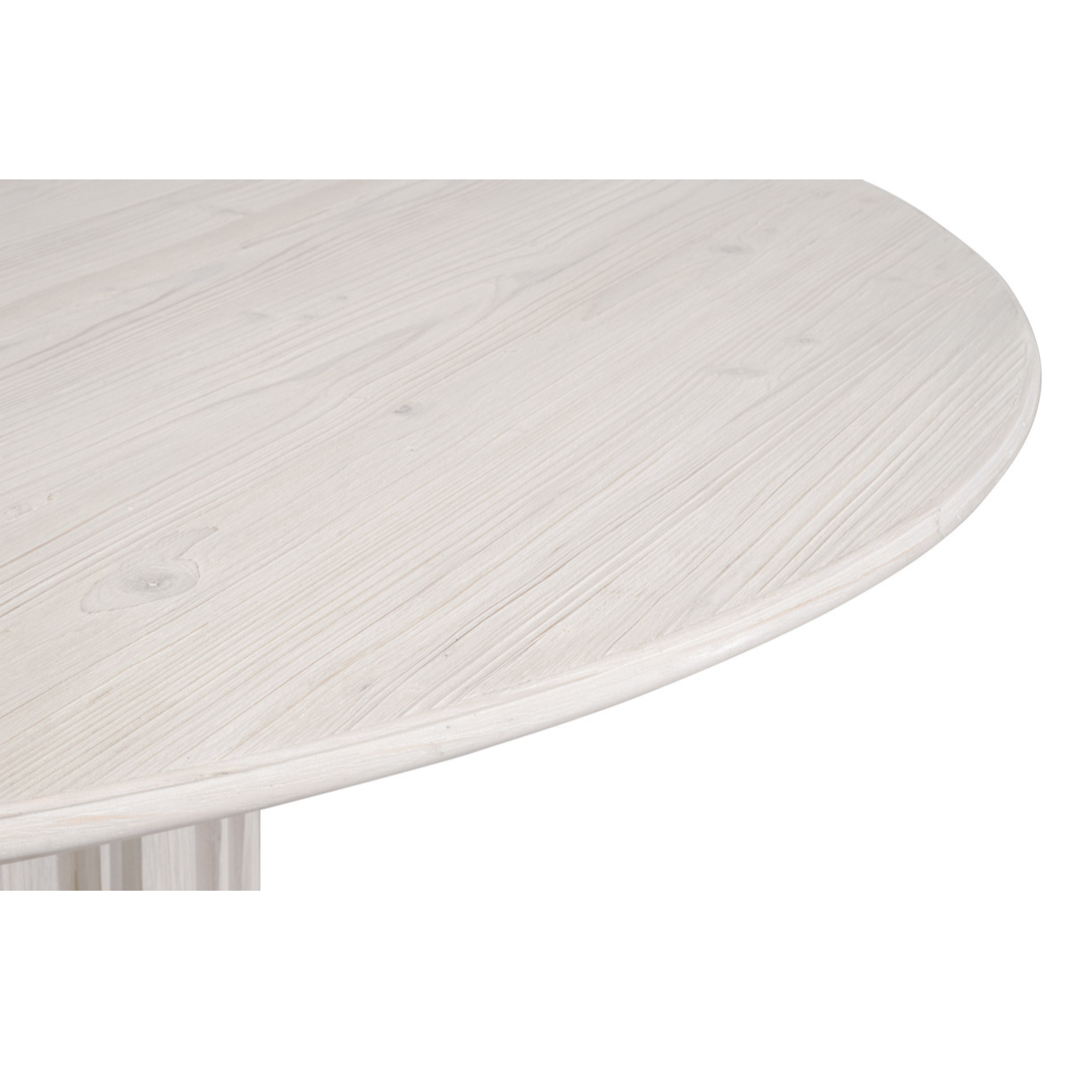 Roma 54" Round Dining Table - White Wash Pine