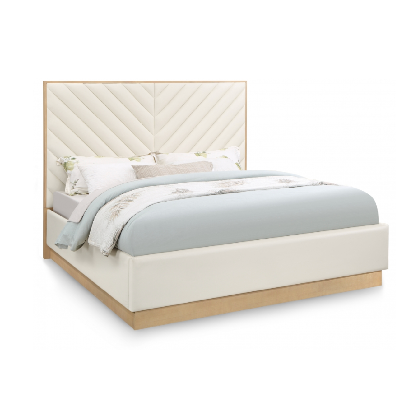 Casa Vegan Leather Bed - Cream