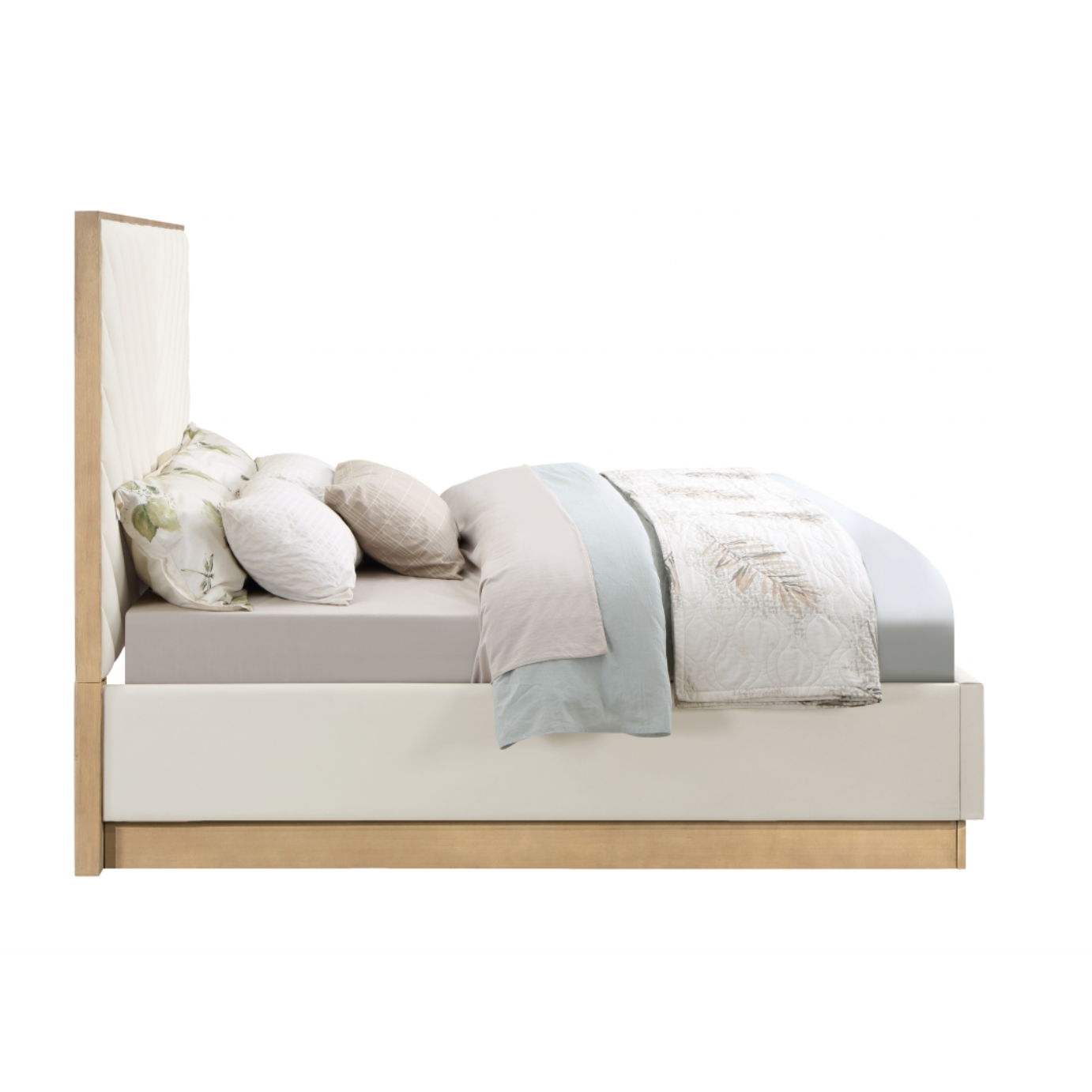 Casa Vegan Leather Bed - Cream