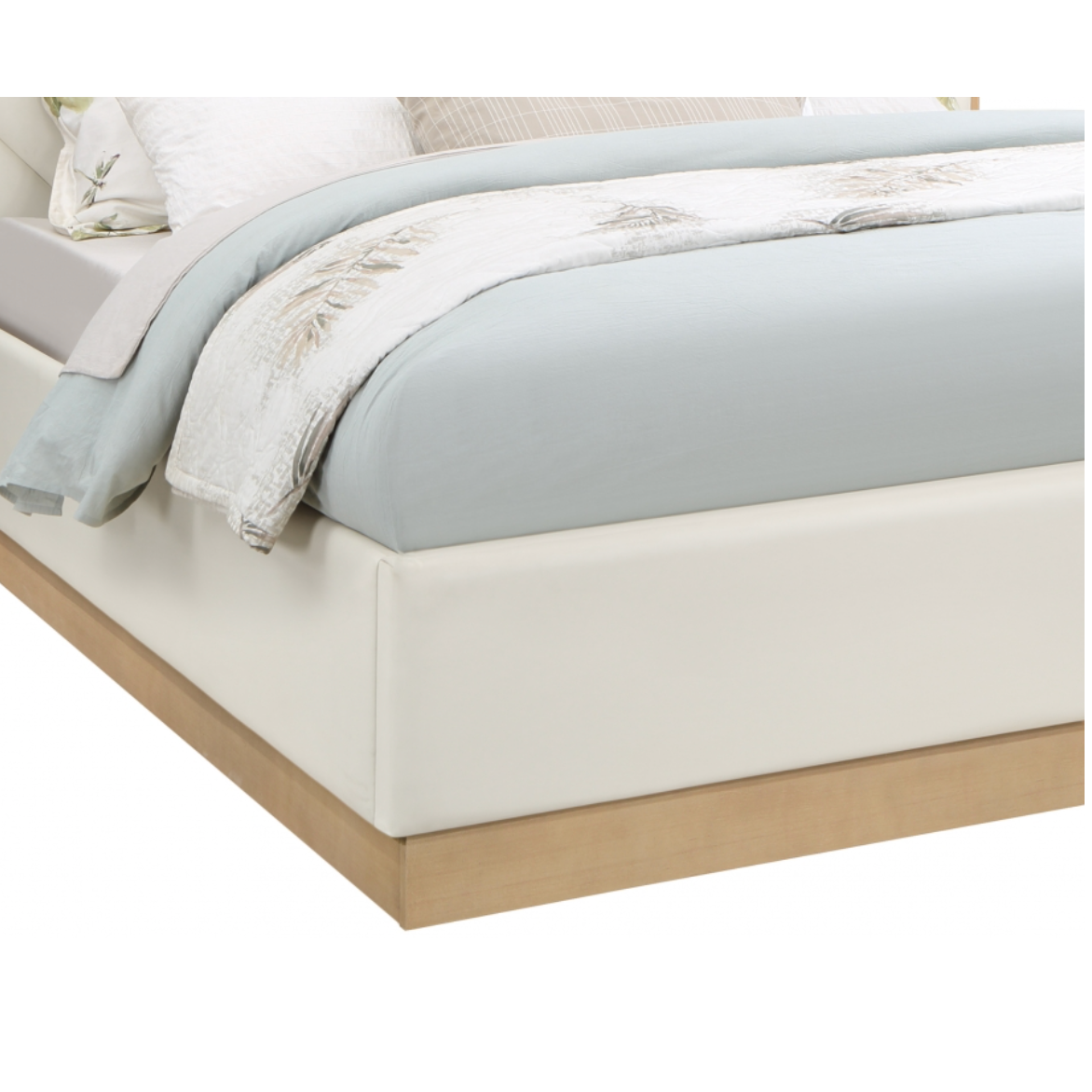 Casa Vegan Leather Bed - Cream