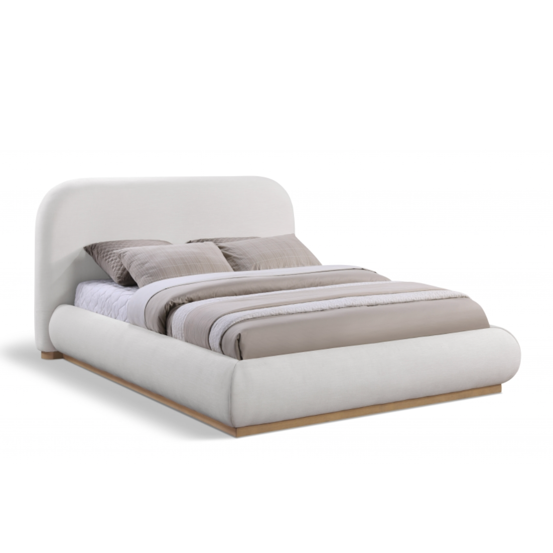 Vaughn Linen Textured Bed - Cream