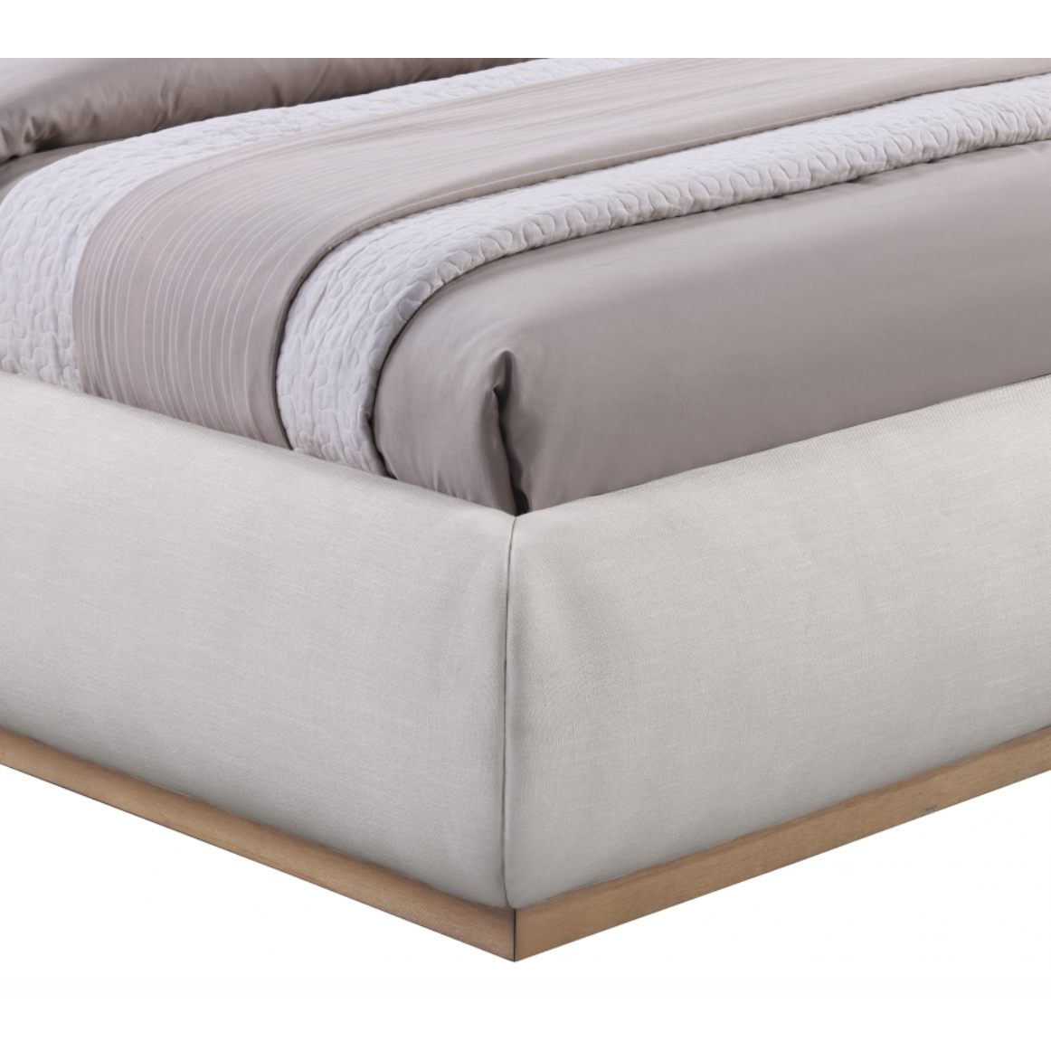 Vaughn Linen Textured Bed - Cream