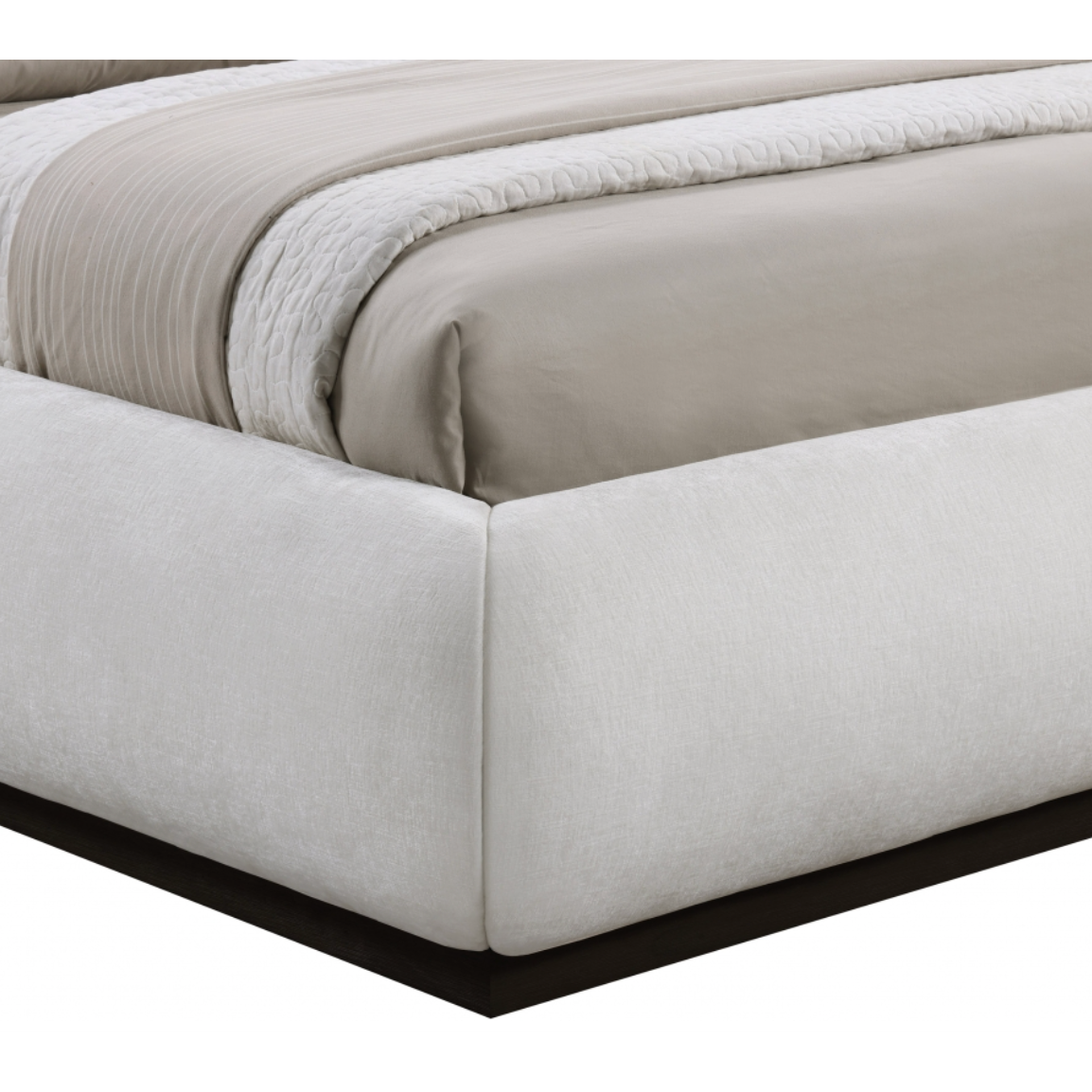 Vaughn Chenille Fabric Bed - Cream