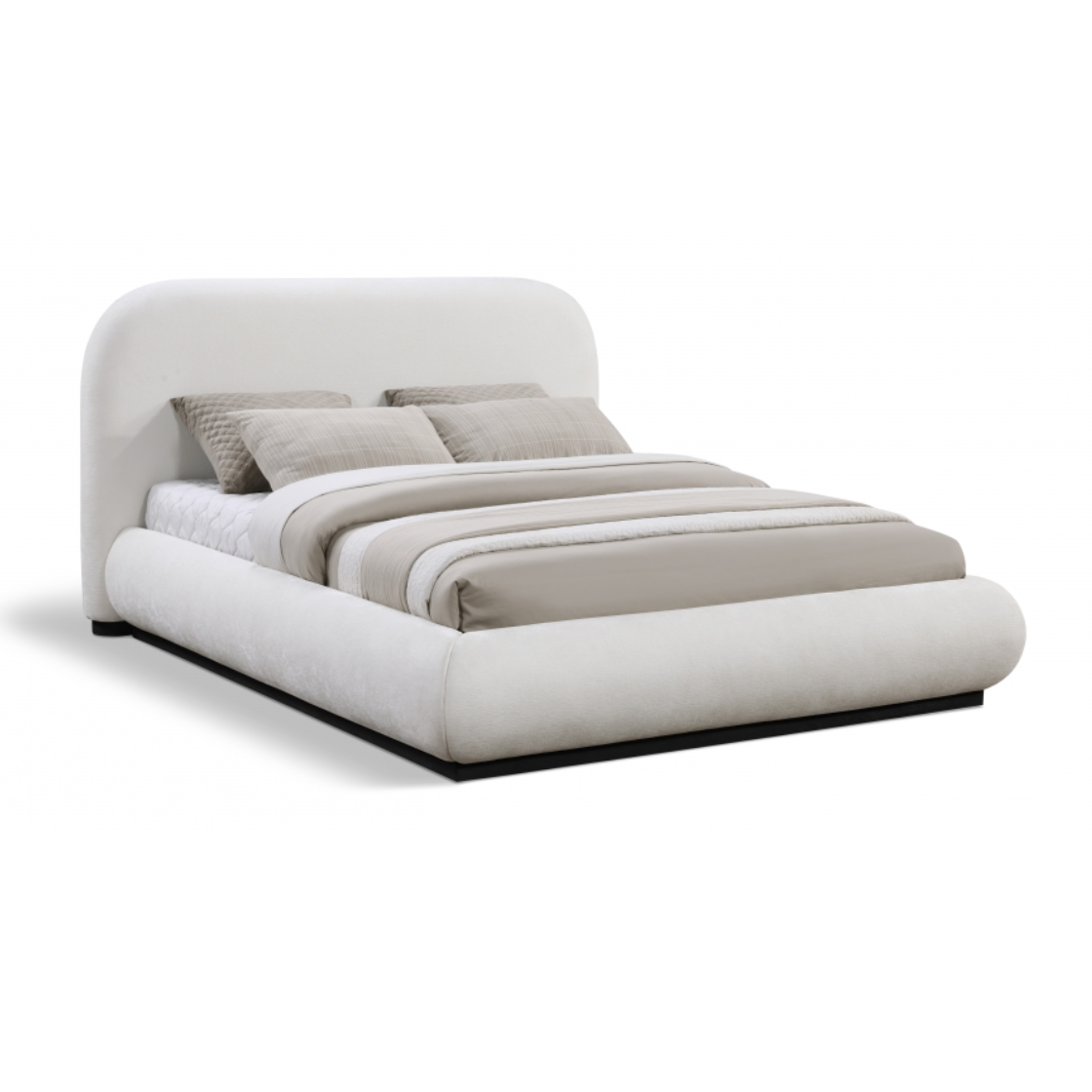 Vaughn Chenille Fabric Bed - Cream